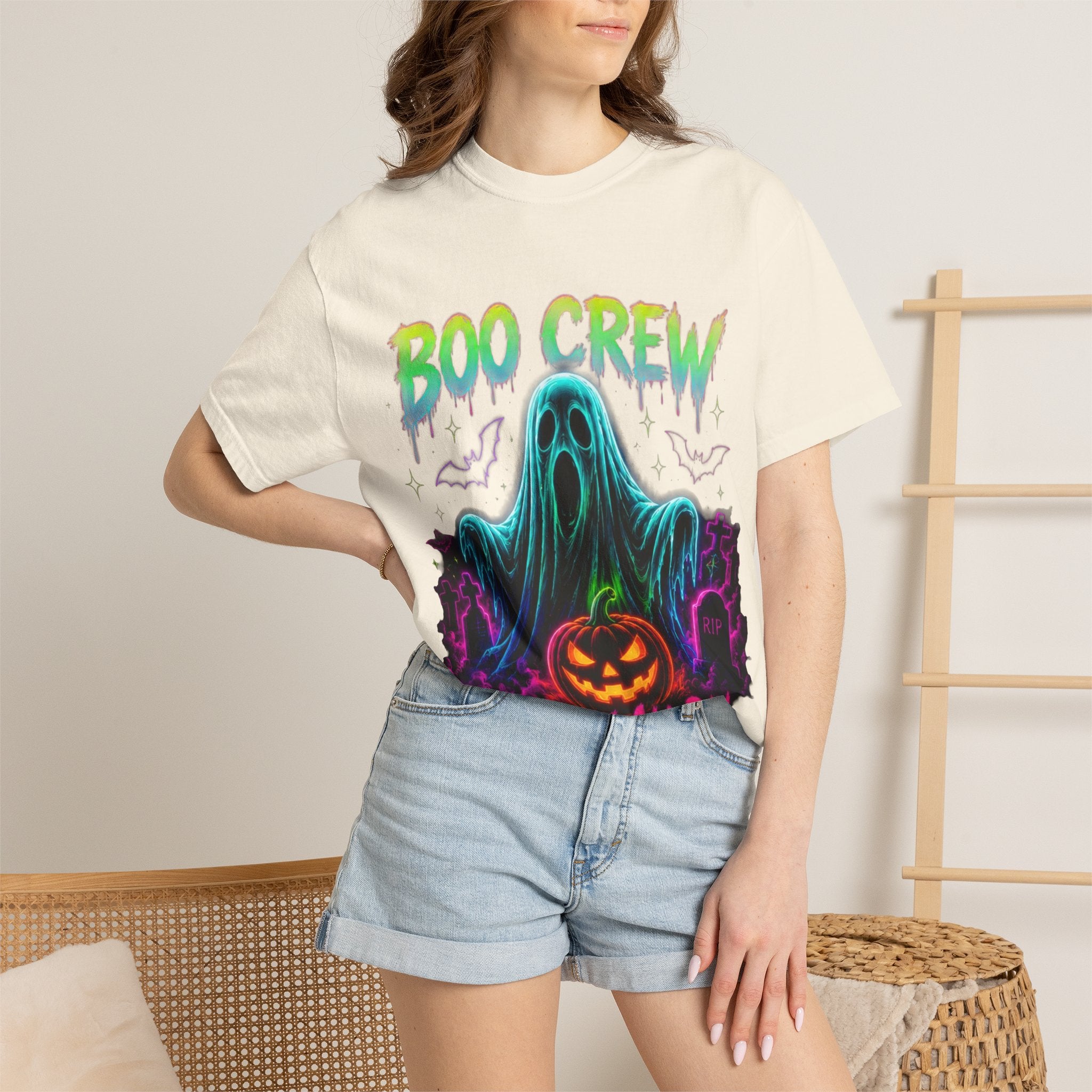 Boo Crew Halloween T-Shirt — Spooky All Day Ghost & Pumpkin Tee