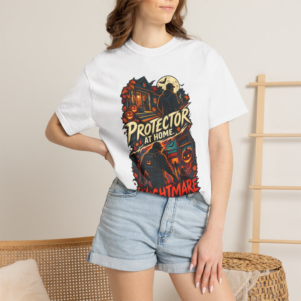 Halloween Gamer DAD Protector at Home - Nightmare in the Lobby T-Shirt
