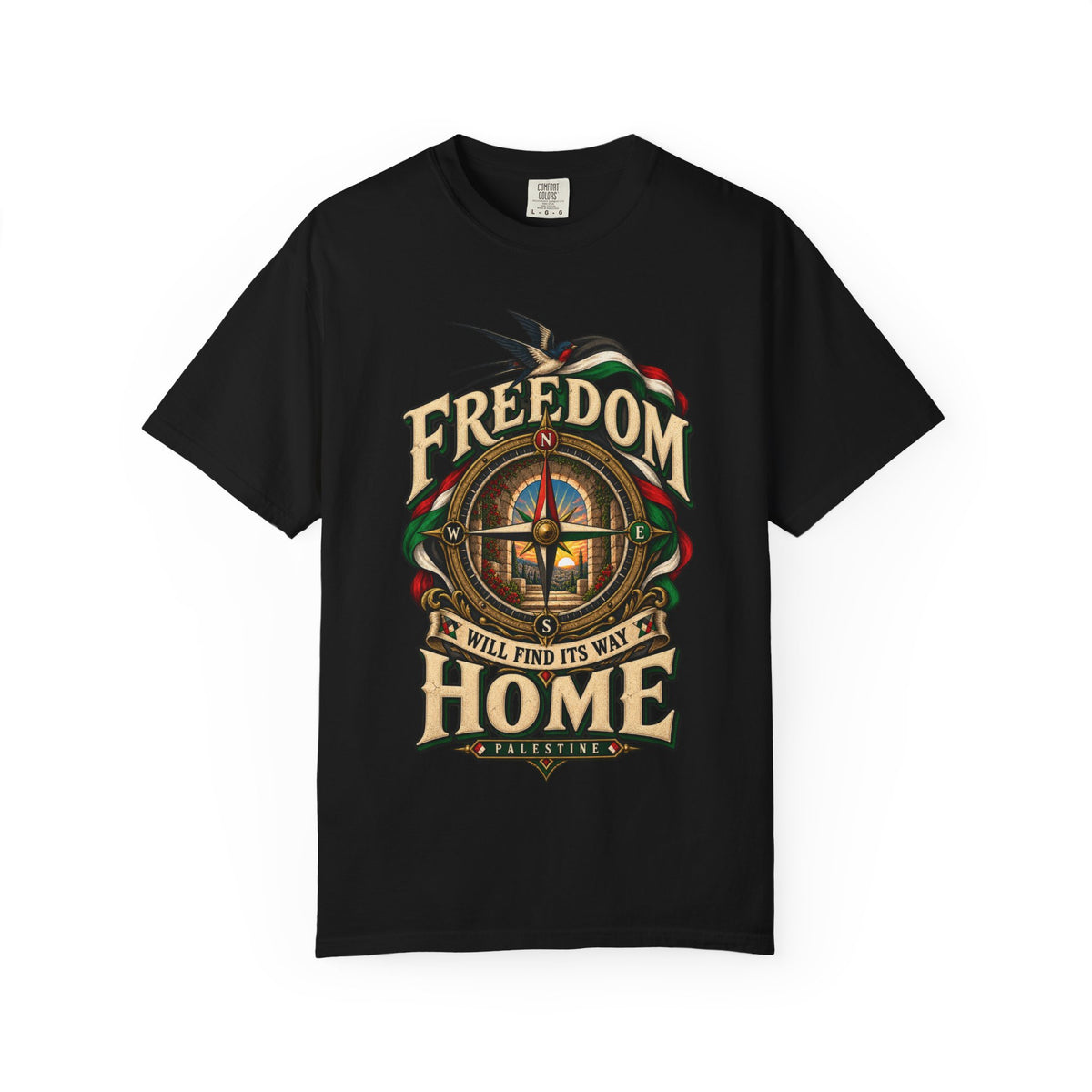 Freedom Will Find Its Way Home T-Shirt — Free Palestine Graphic T-Shirt