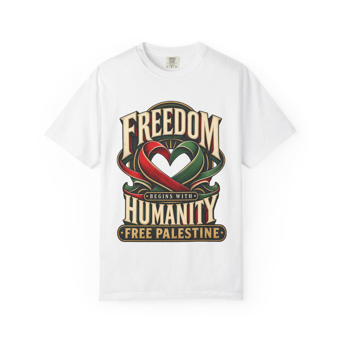 Freedom Begins With Humanity "Free Palestine" T-Shirt