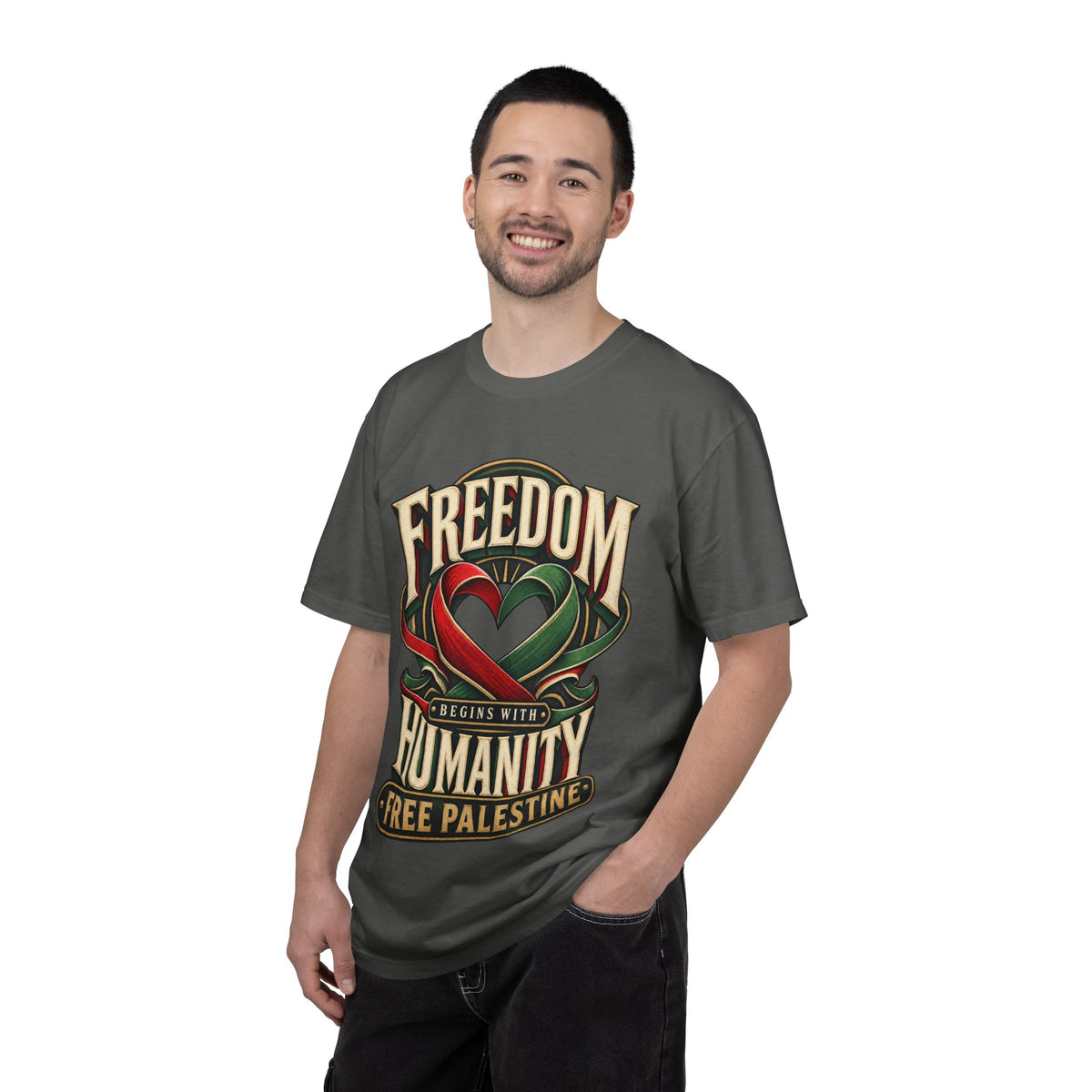 Freedom Begins With Humanity "Free Palestine" T-Shirt