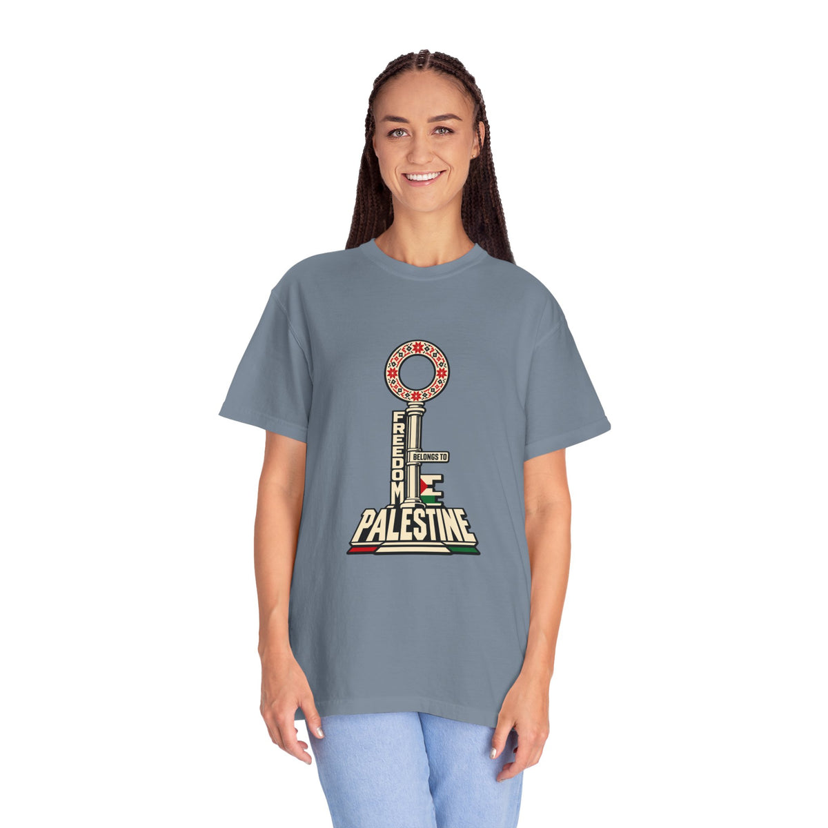 Palestine Freedom Key T-Shirt — Retro Solidarity Graphic Tee