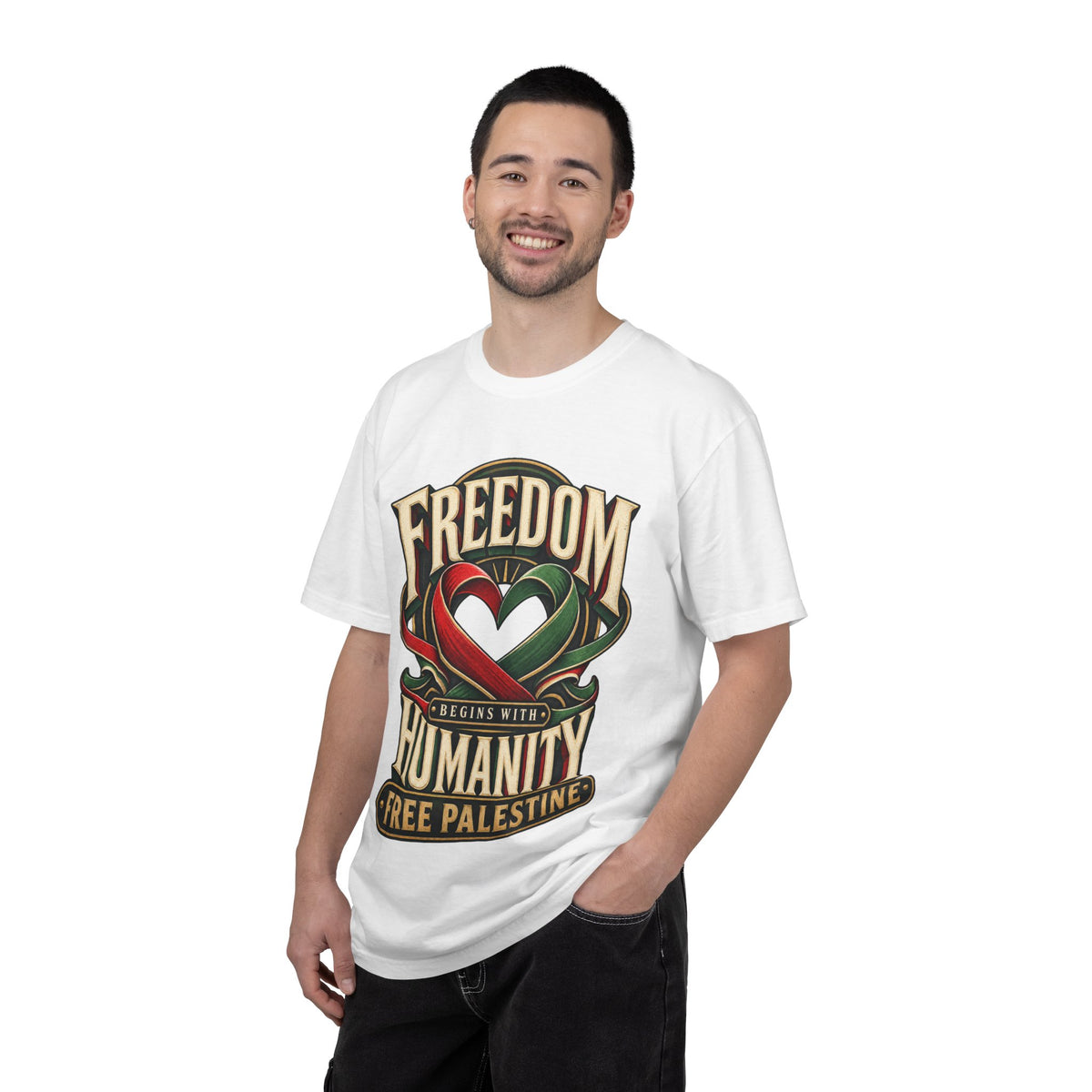 Freedom Begins With Humanity "Free Palestine" T-Shirt