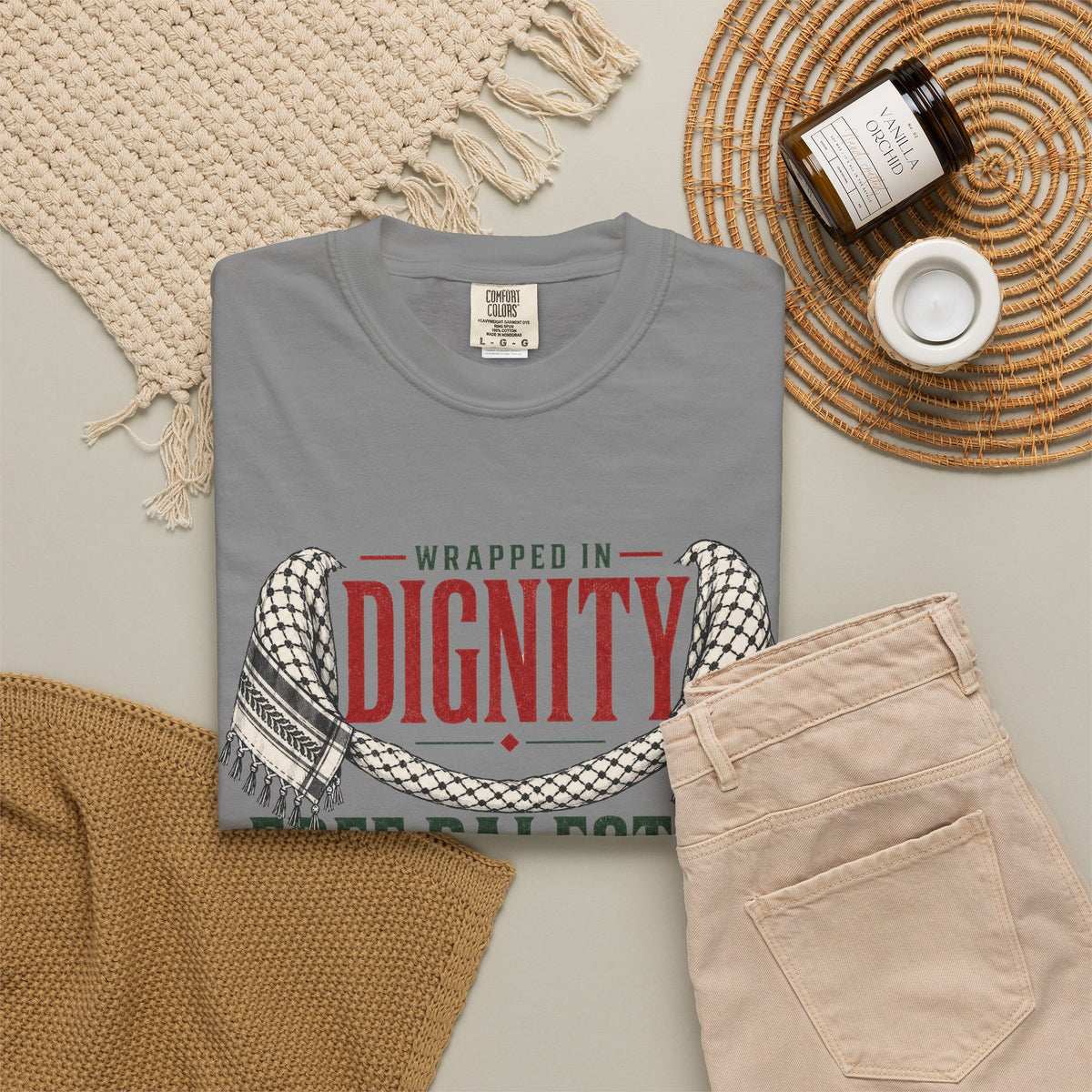 Wrapped in Dignity "Free Palestine" T-Shirt - UNISEX Tee