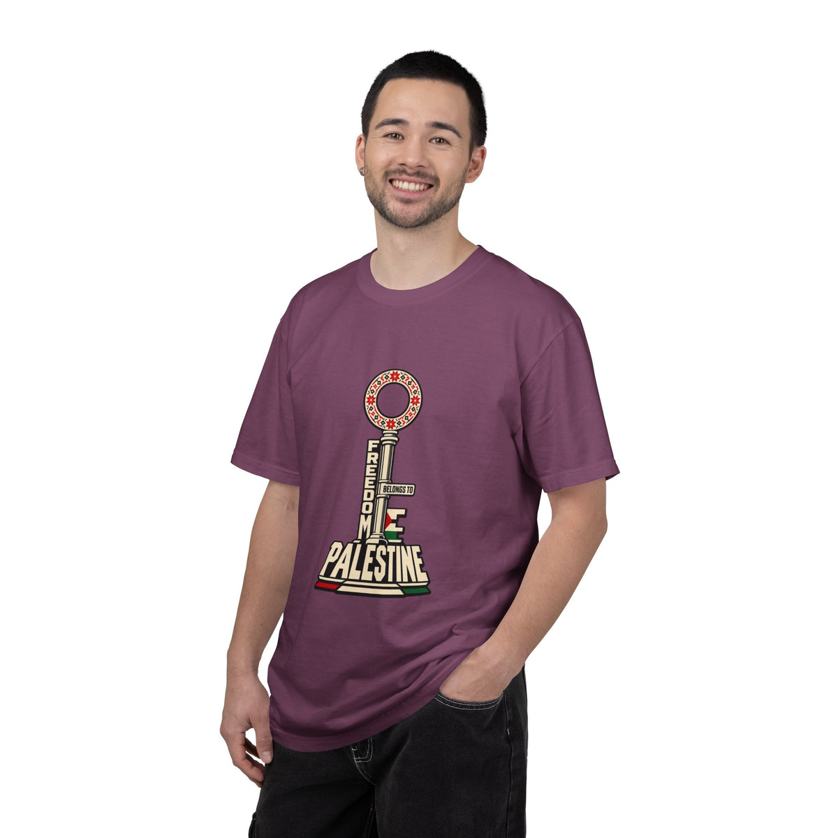 Palestine Freedom Key T-Shirt — Retro Solidarity Graphic Tee