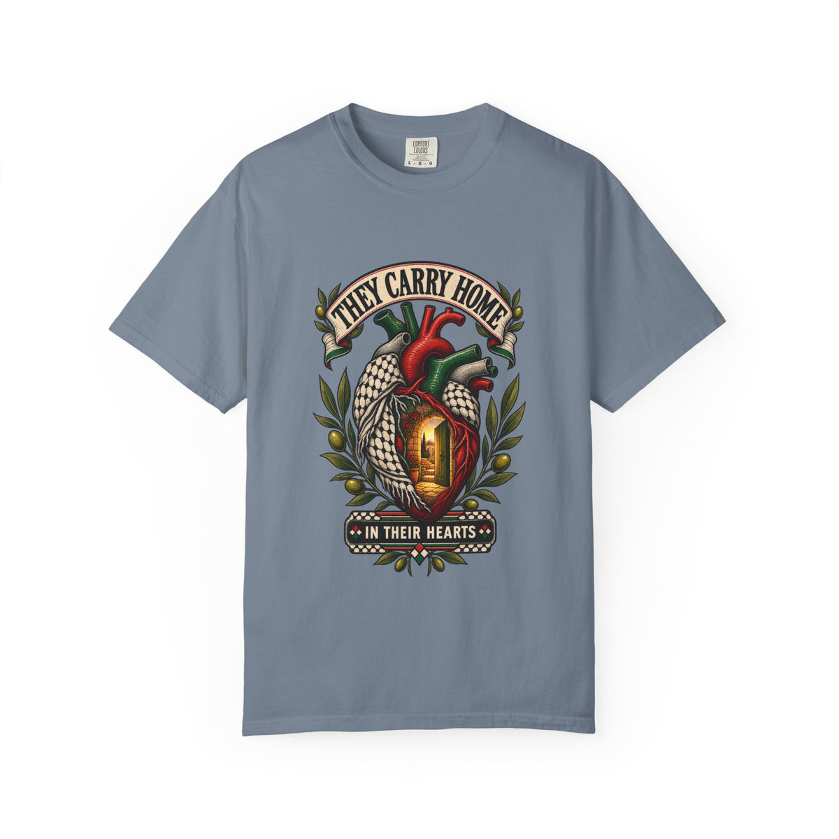 They Carry Home Heart T-Shirt — Free Palestine