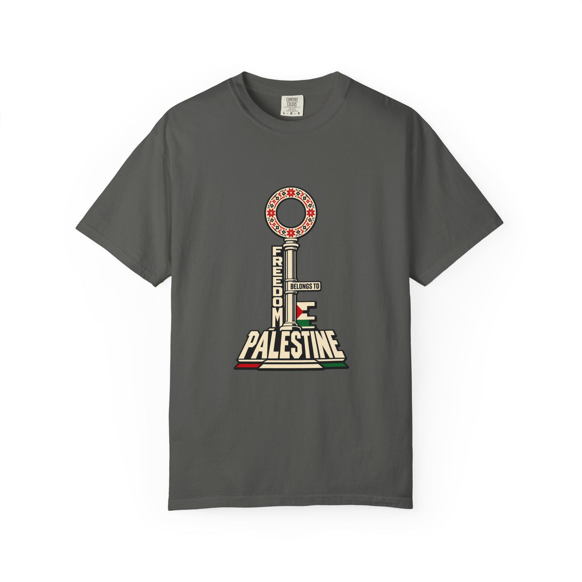 Palestine Freedom Key T-Shirt — Retro Solidarity Graphic Tee