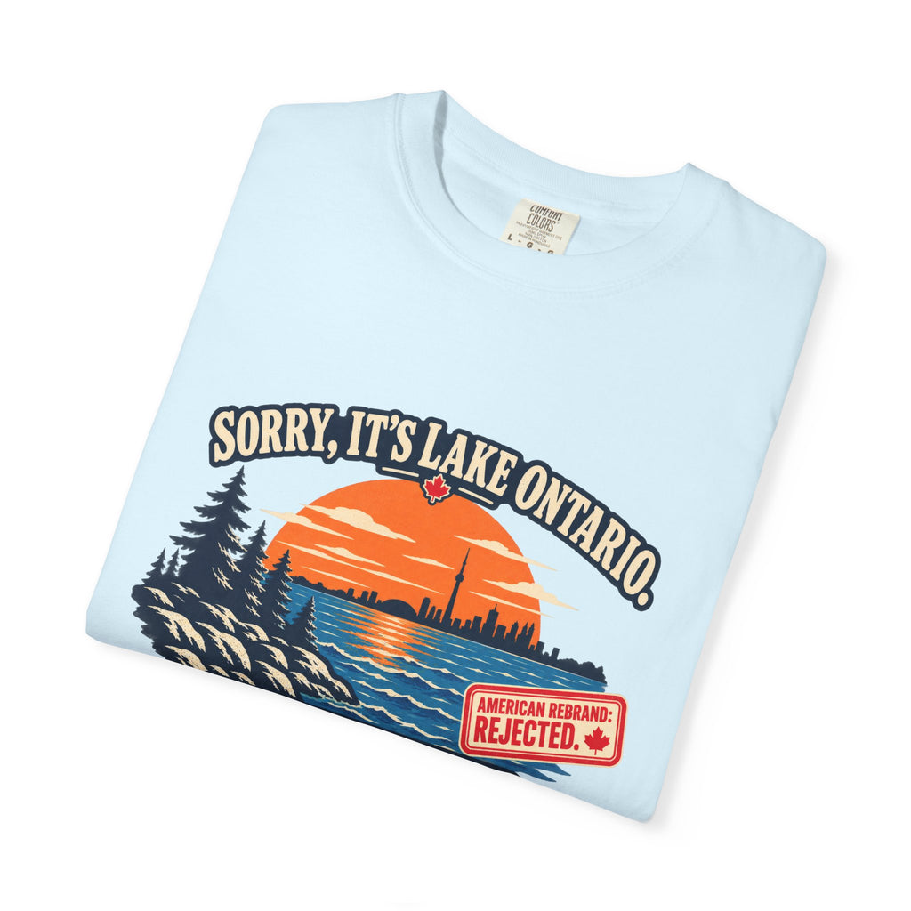 Lake Ontario Sunset T-Shirt — "Sorry, It's Lake Ontario" - Lake America Rejected