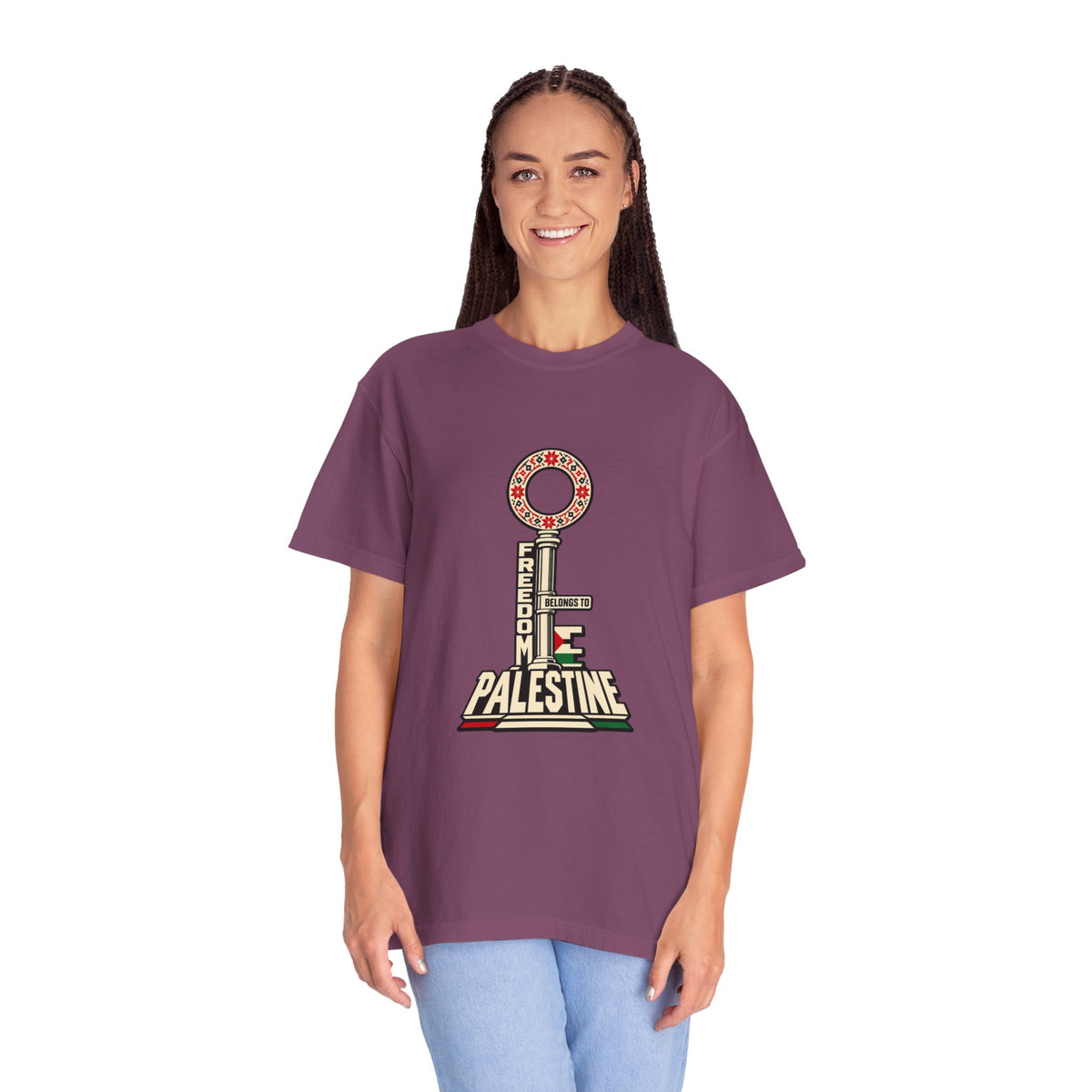 Palestine Freedom Key T-Shirt — Retro Solidarity Graphic Tee