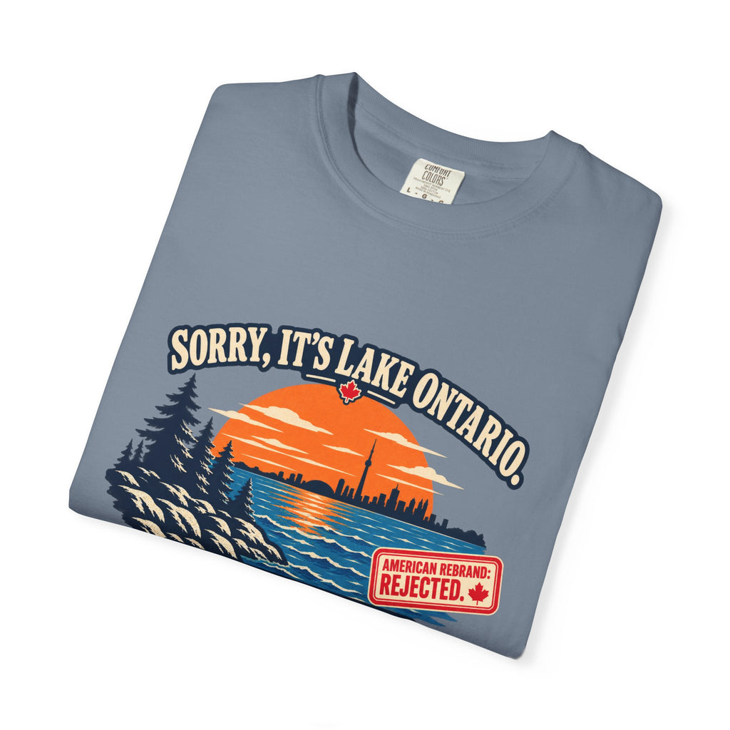 Lake Ontario Sunset T-Shirt — "Sorry, It's Lake Ontario" - Lake America Rejected