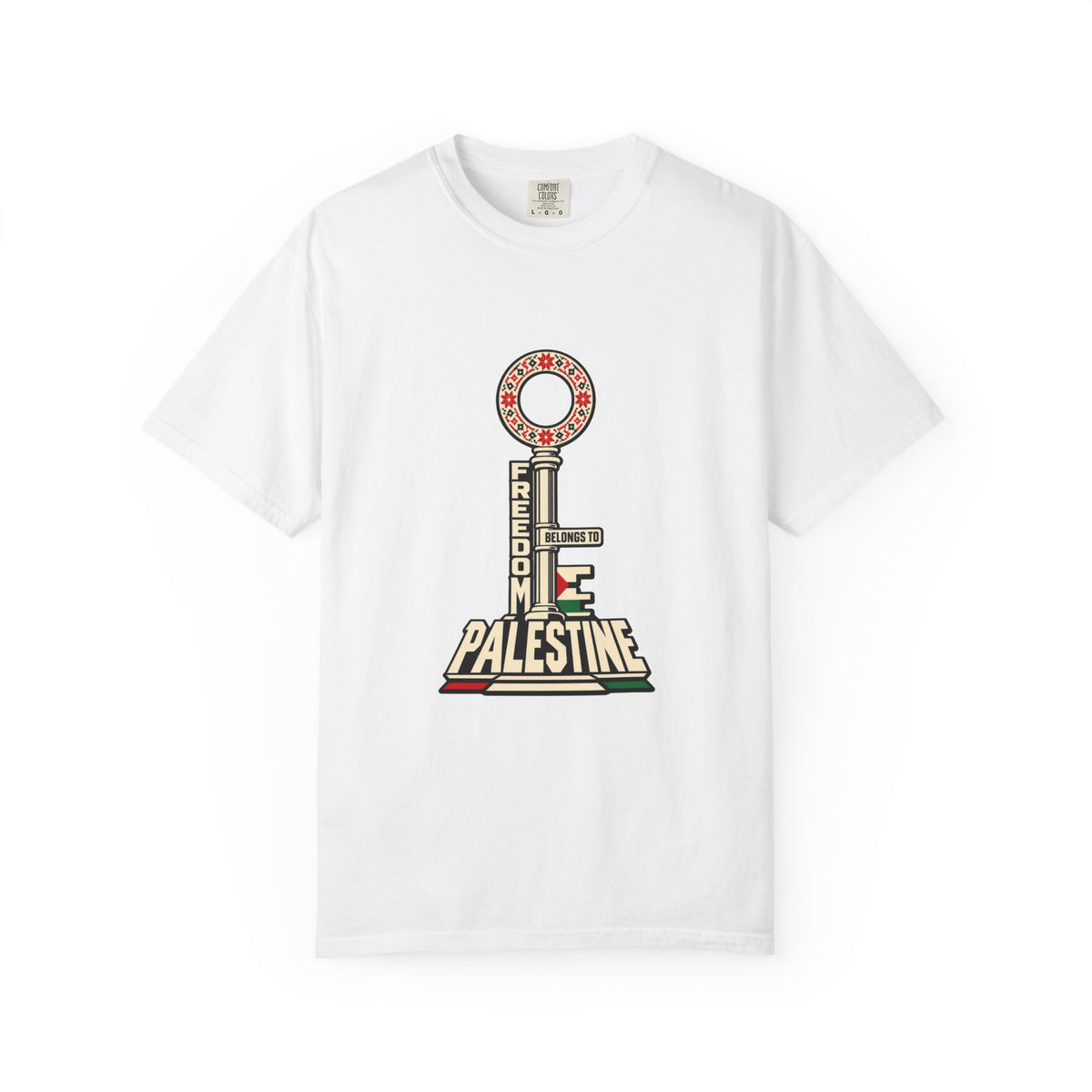 Palestine Freedom Key T-Shirt — Retro Solidarity Graphic Tee