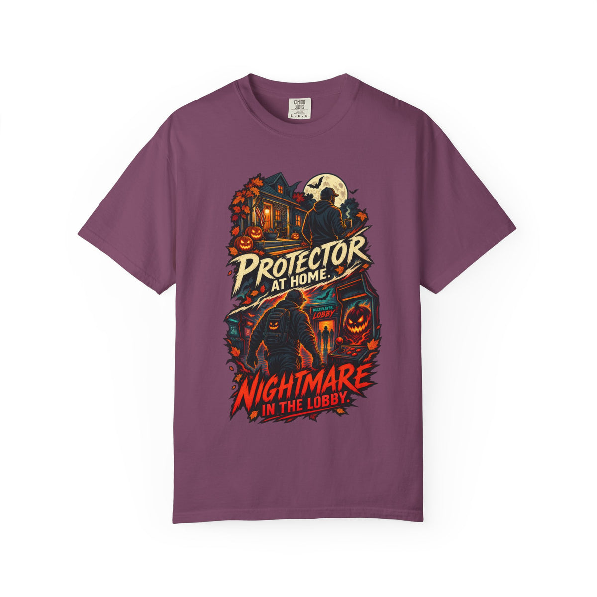 Halloween Gamer DAD Protector at Home - Nightmare in the Lobby T-Shirt