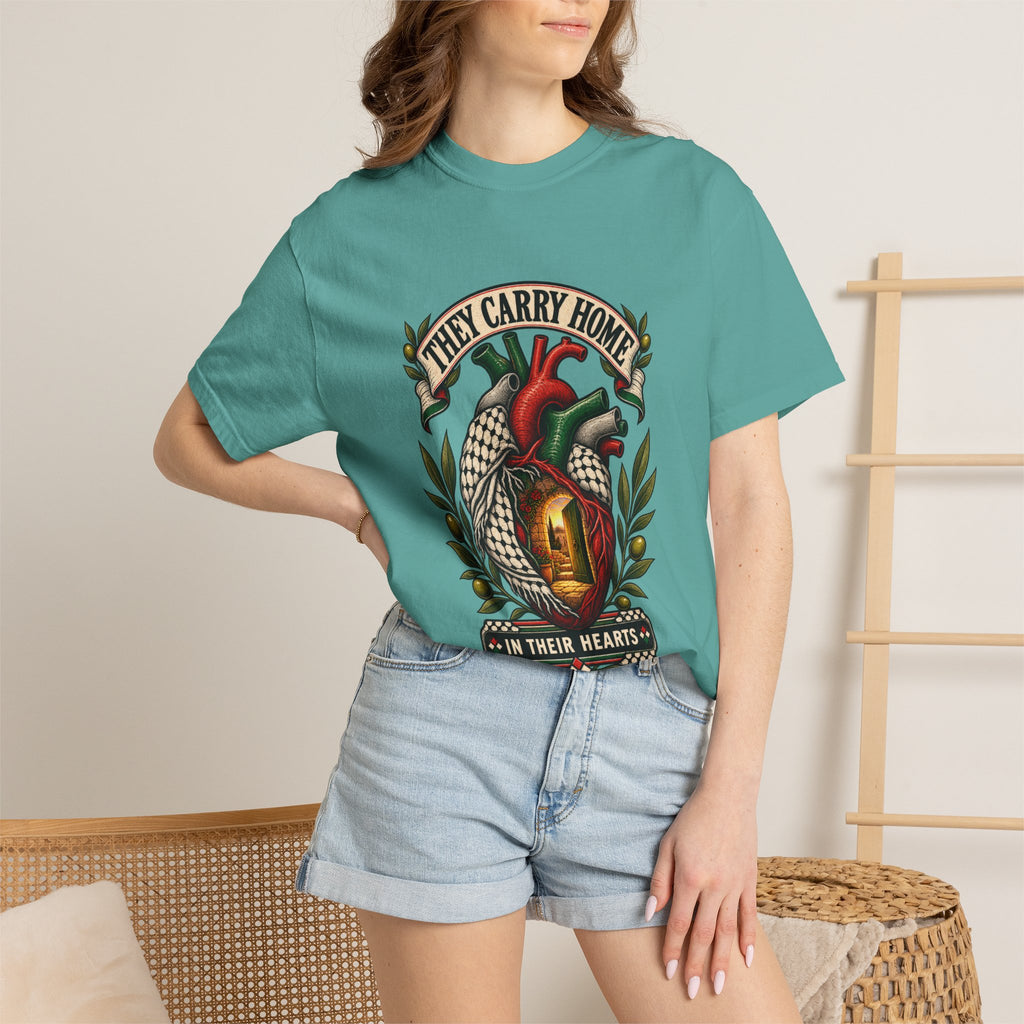 They Carry Home Heart T-Shirt — Free Palestine