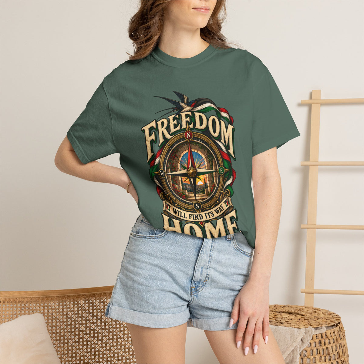 Freedom Will Find Its Way Home T-Shirt — Free Palestine Graphic T-Shirt