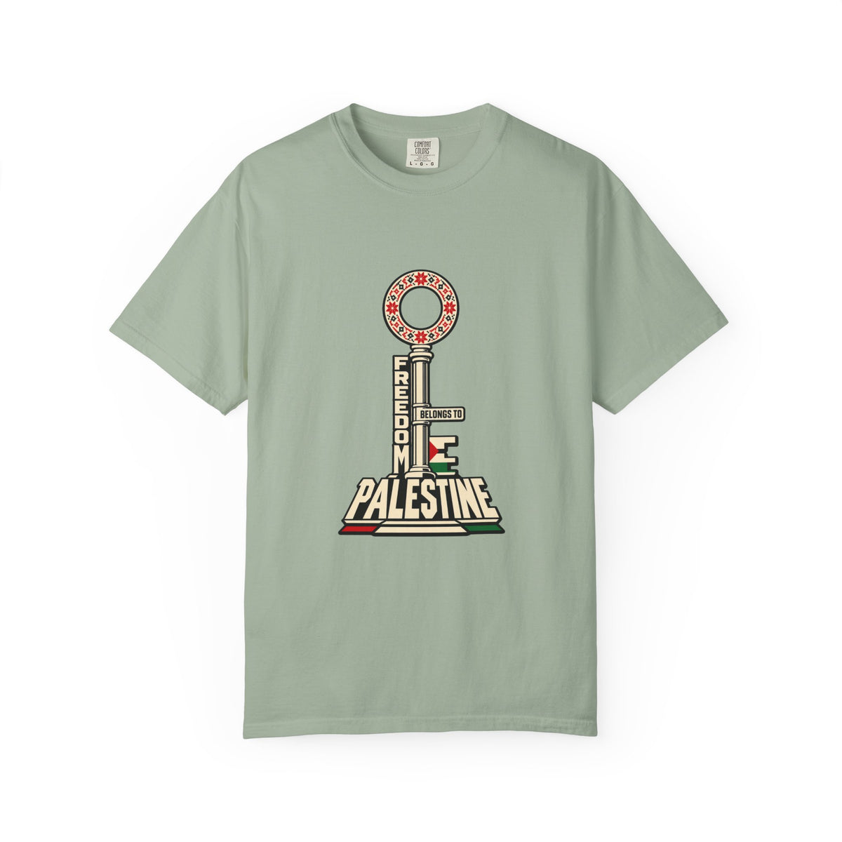 Palestine Freedom Key T-Shirt — Retro Solidarity Graphic Tee