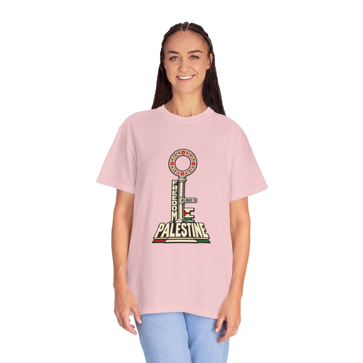 Palestine Freedom Key T-Shirt — Retro Solidarity Graphic Tee