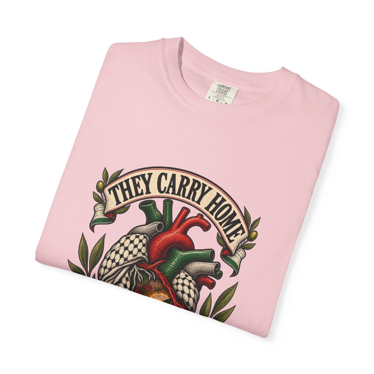 They Carry Home Heart T-Shirt — Free Palestine