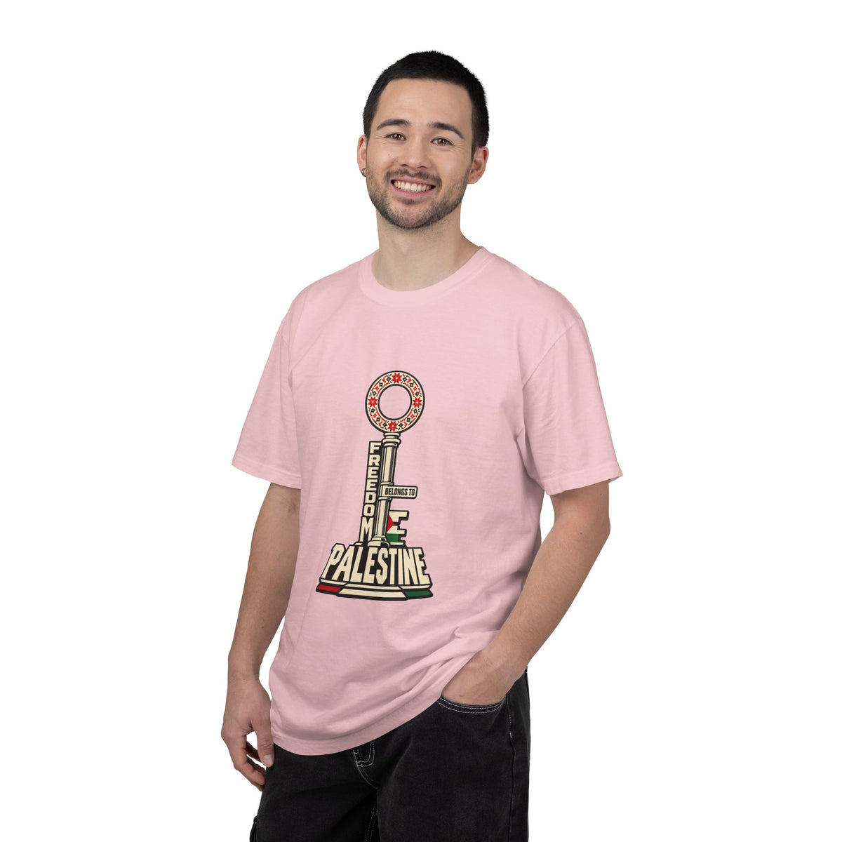 Palestine Freedom Key T-Shirt — Retro Solidarity Graphic Tee