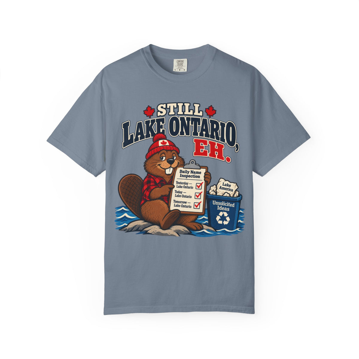 Still Lake Ontario, Eh T-Shirt — Cute Canadian Beaver Graphic Tee