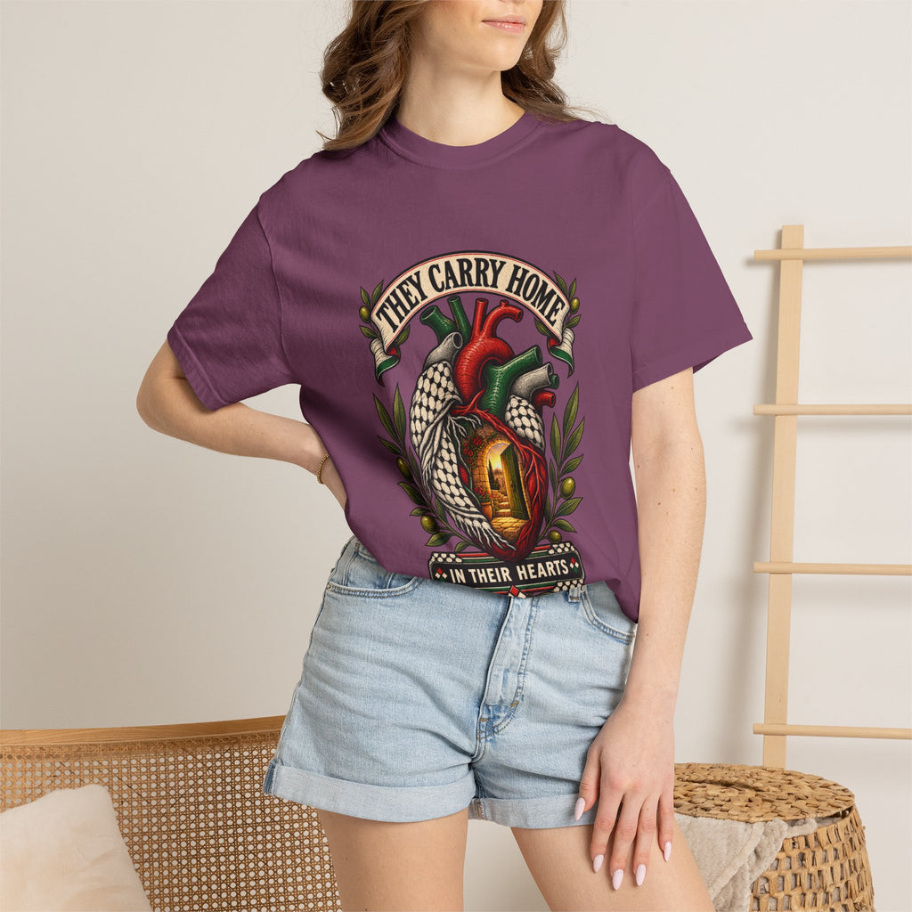 They Carry Home Heart T-Shirt — Free Palestine