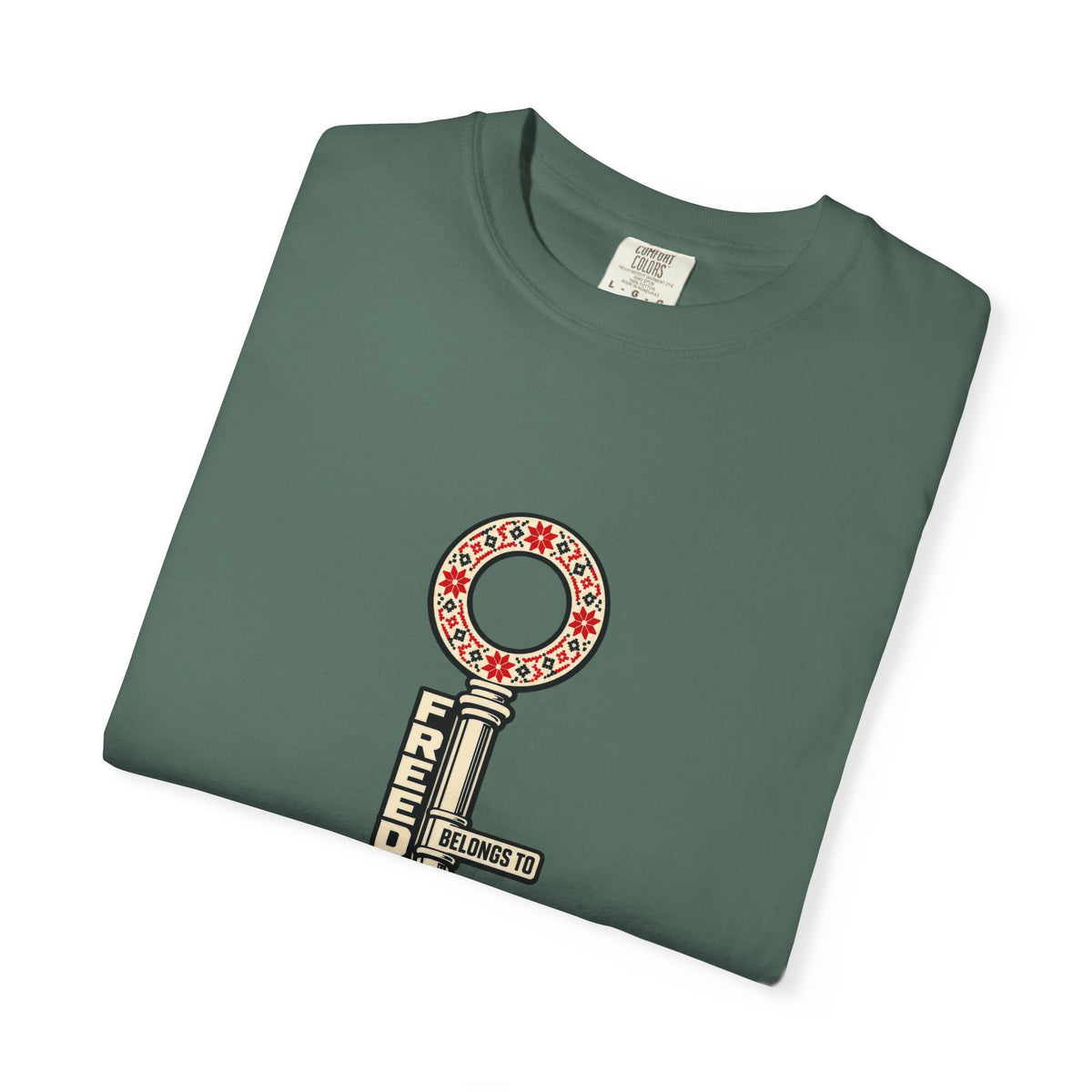 Palestine Freedom Key T-Shirt — Retro Solidarity Graphic Tee