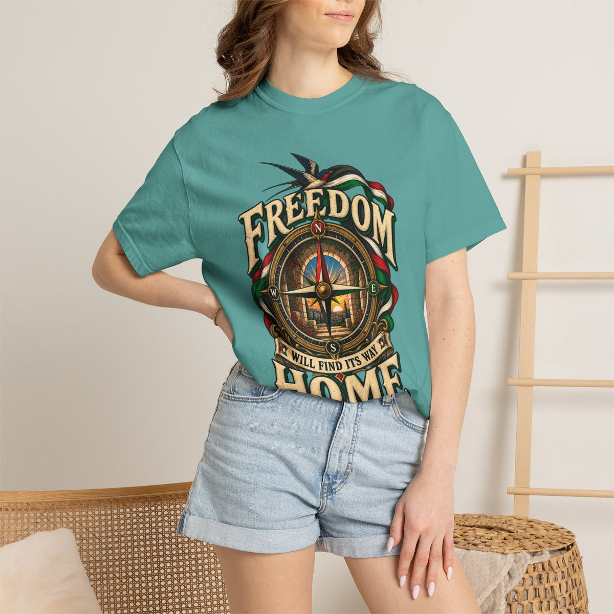 Freedom Will Find Its Way Home T-Shirt — Free Palestine Graphic T-Shirt