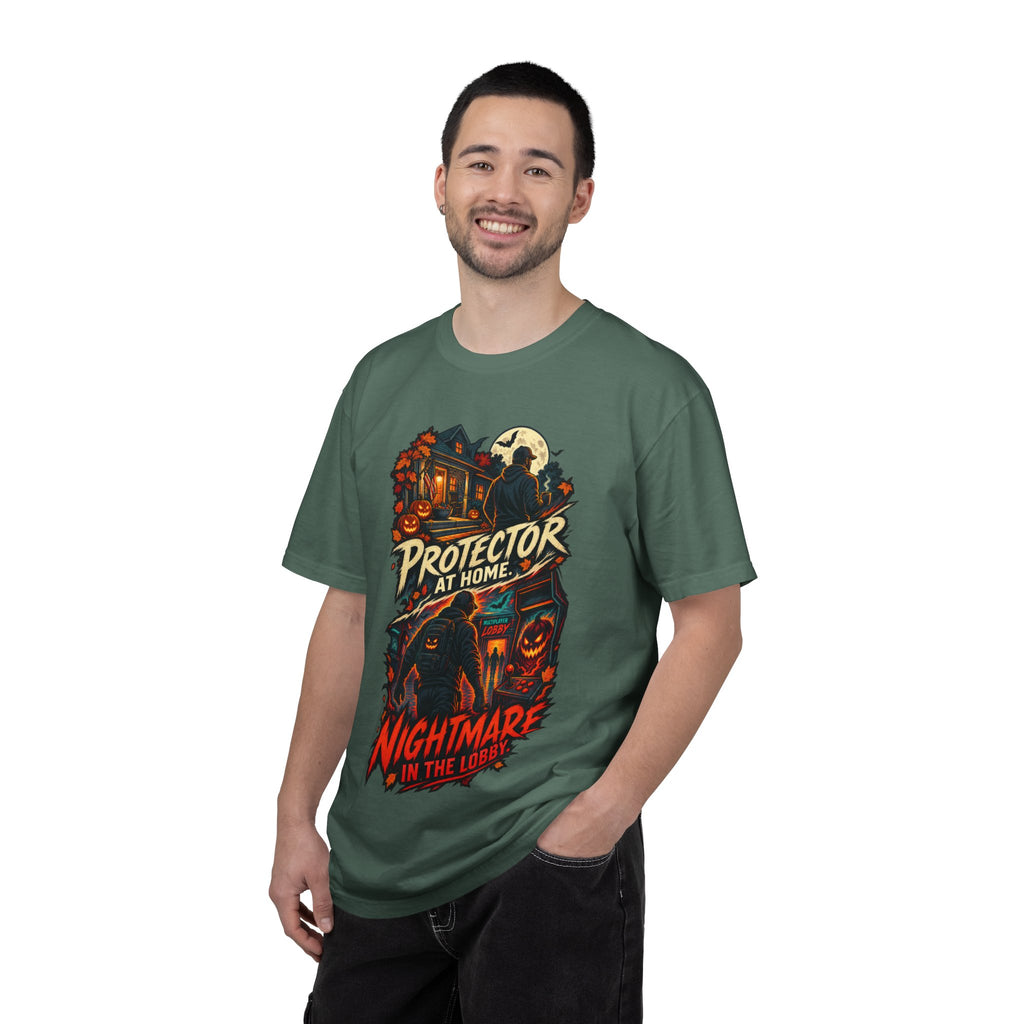 Halloween Gamer DAD Protector at Home - Nightmare in the Lobby T-Shirt