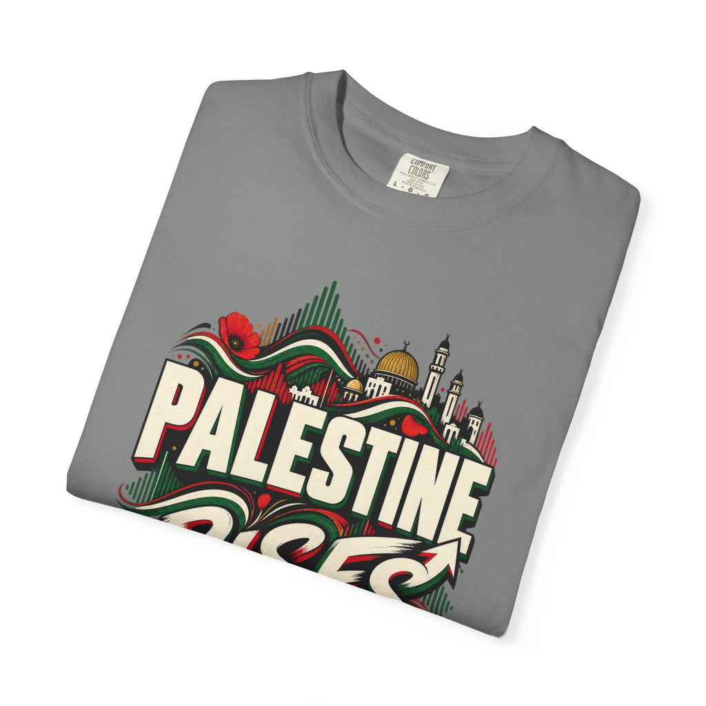 Palestine Rises Graphic T-Shirt — "Palestine Rises in Every Voice" Tee