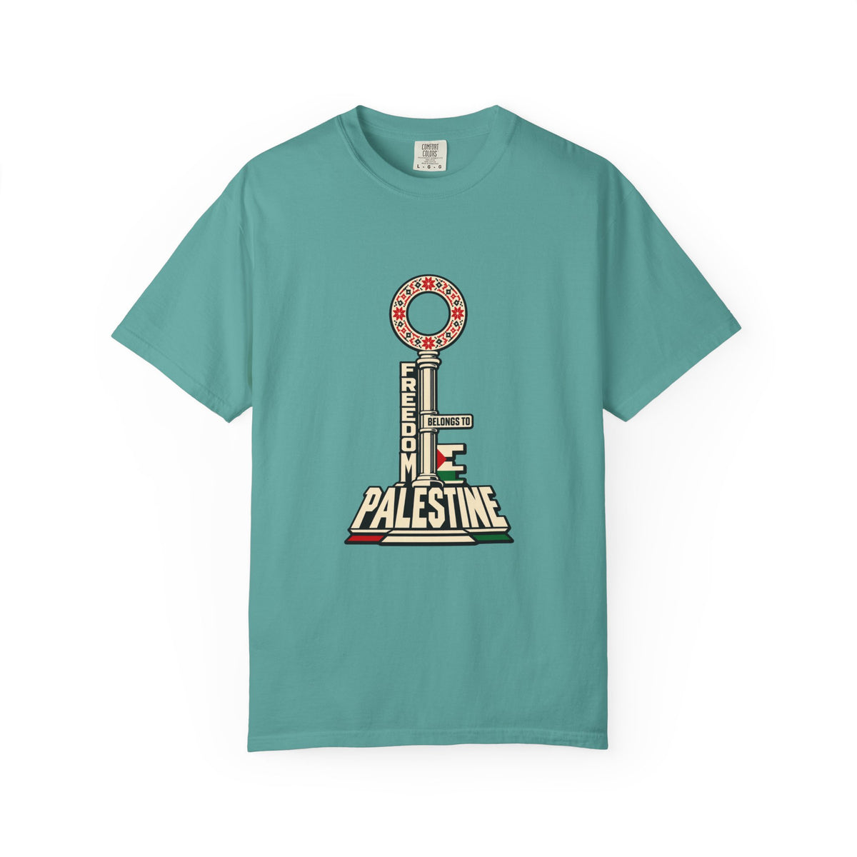 Palestine Freedom Key T-Shirt — Retro Solidarity Graphic Tee