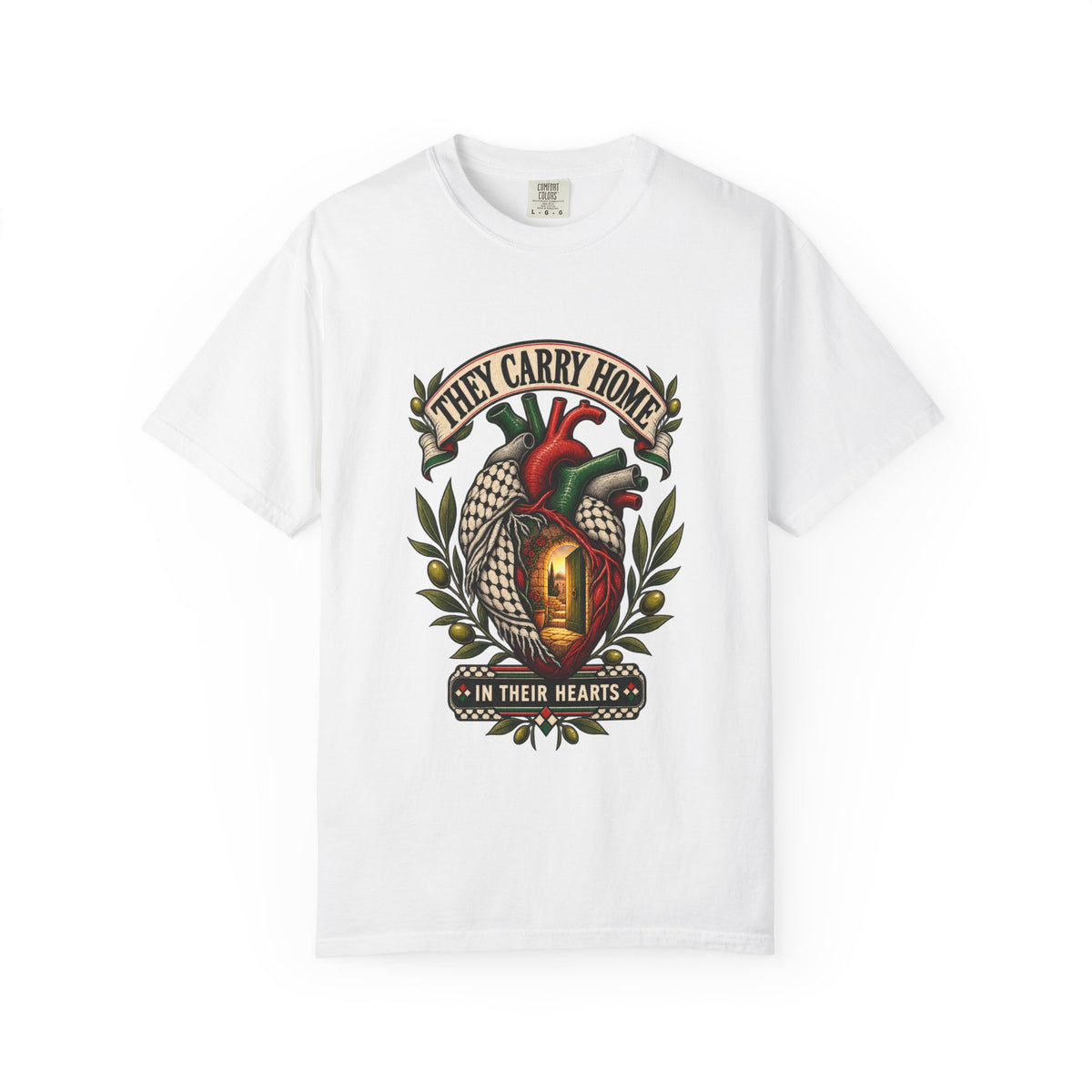 They Carry Home Heart T-Shirt — Free Palestine