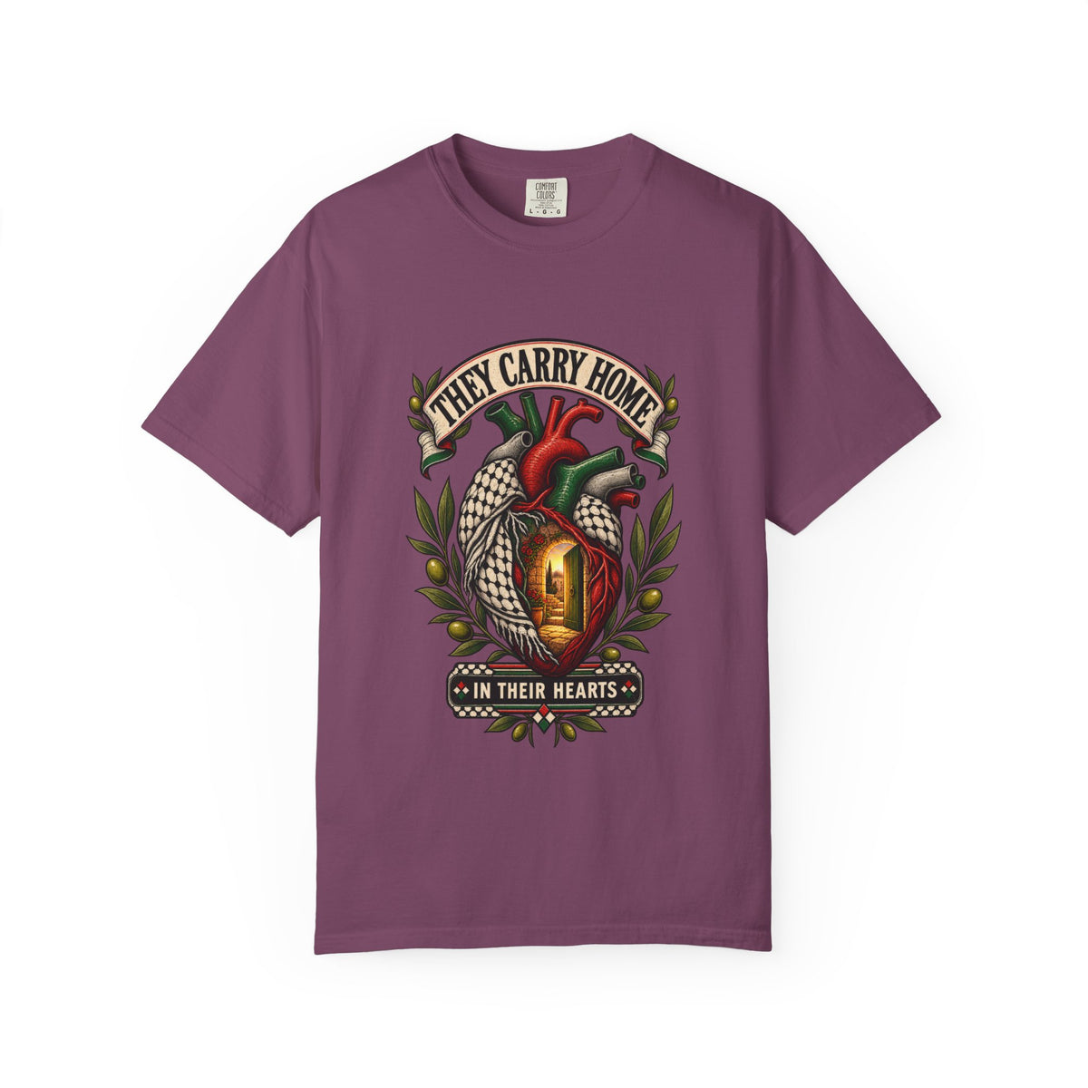 They Carry Home Heart T-Shirt — Free Palestine