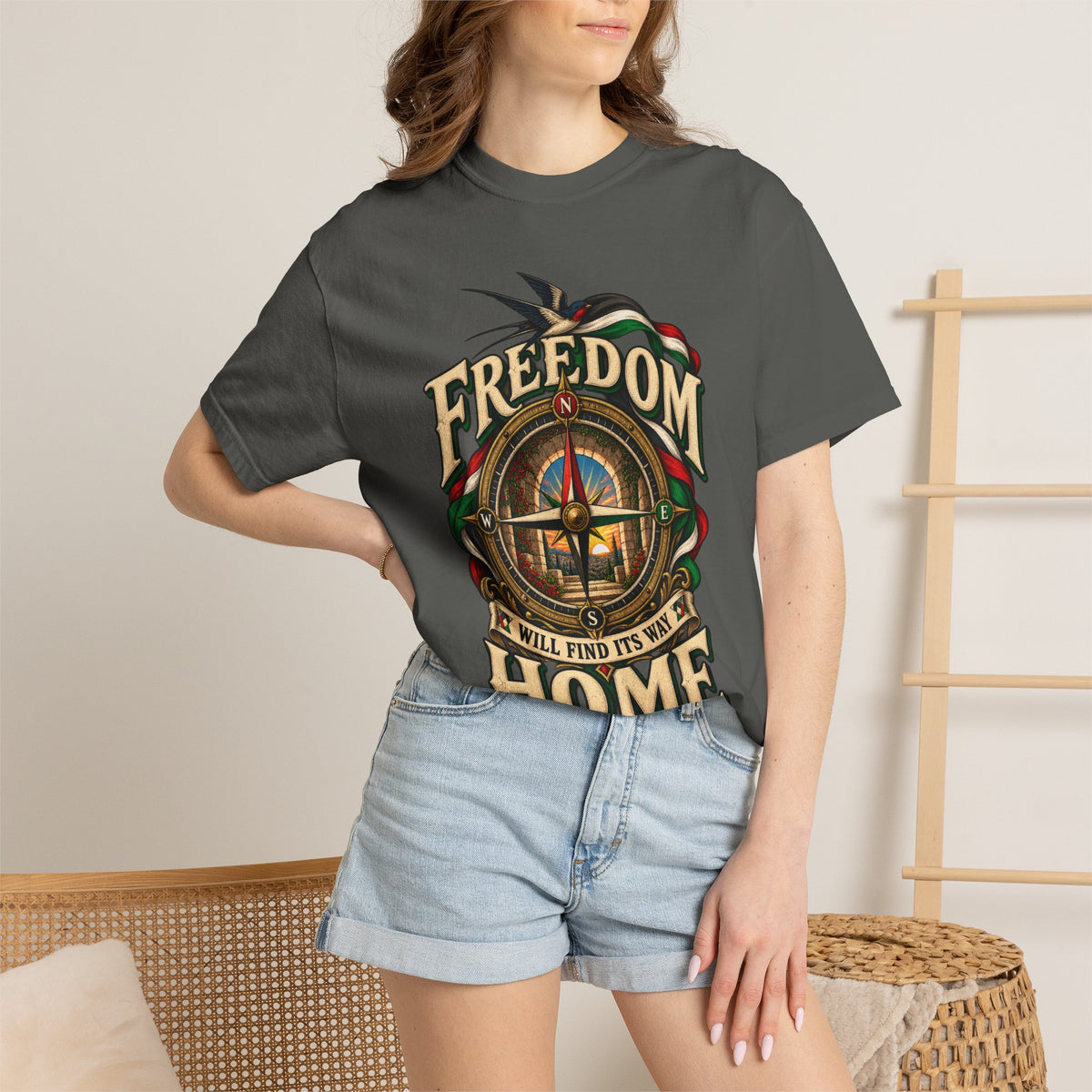 Freedom Will Find Its Way Home T-Shirt — Free Palestine Graphic T-Shirt