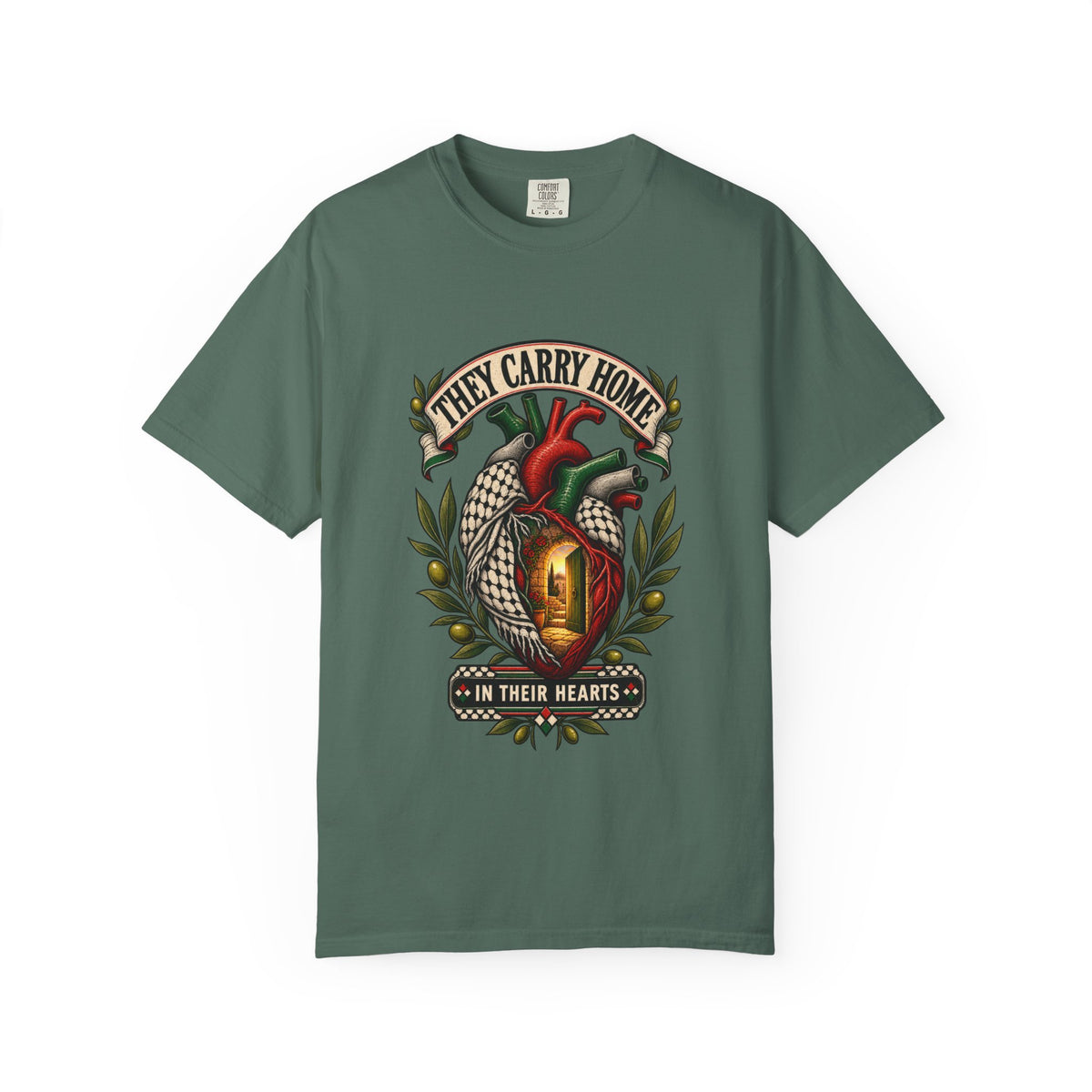 They Carry Home Heart T-Shirt — Free Palestine