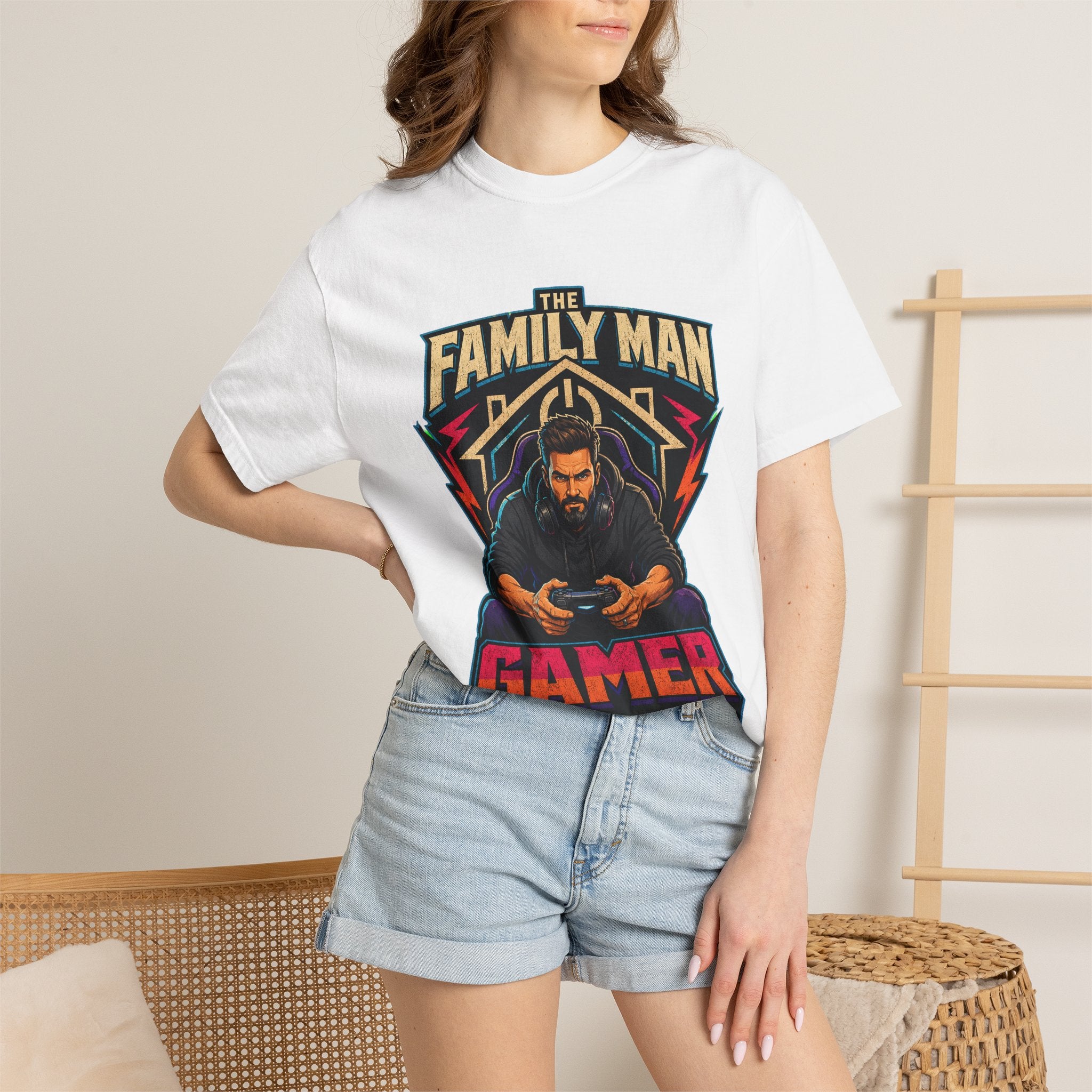 Gamer Dad T-Shirt — "The Family Man Gamer" Graphic Tee