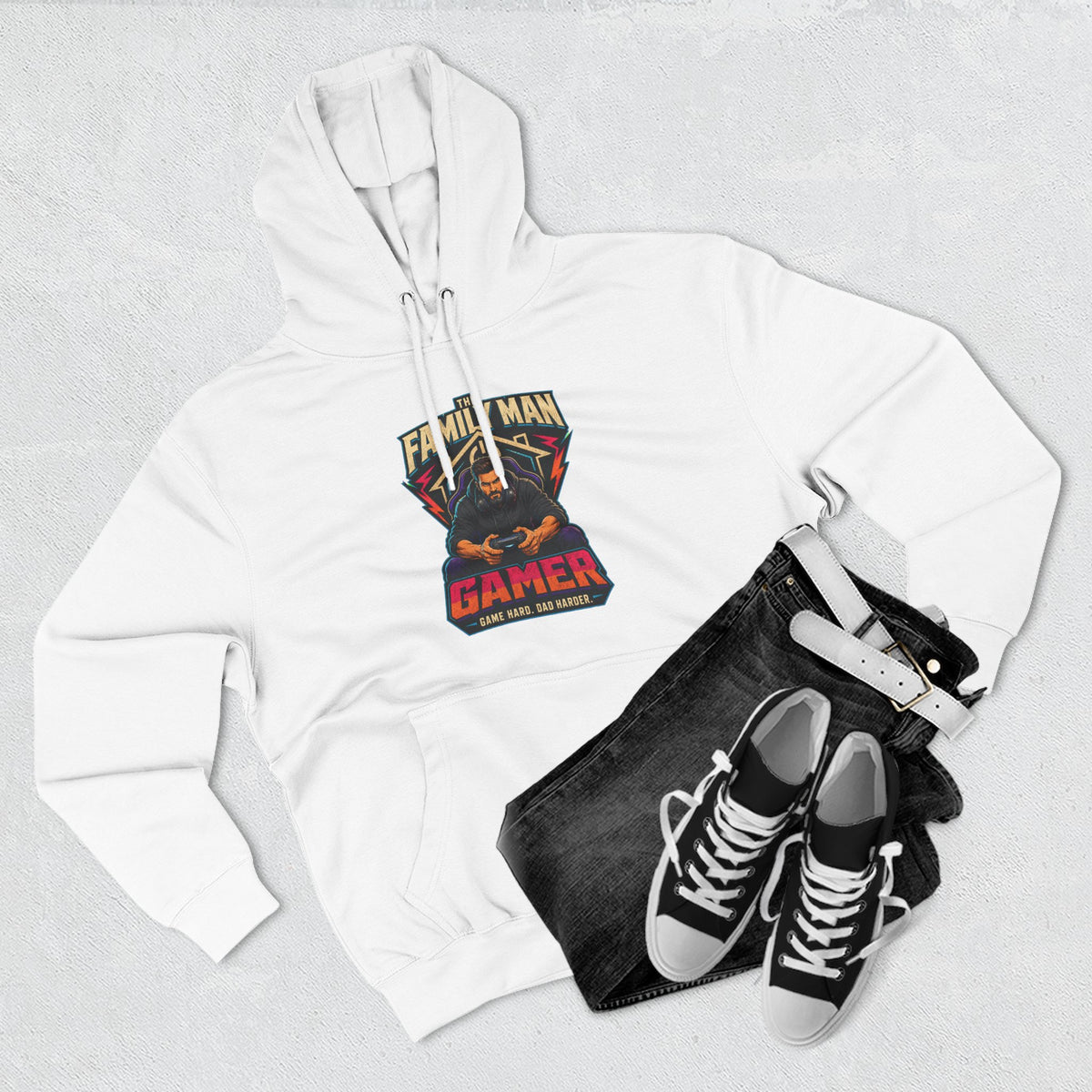 Sweat à capuche "Papa Gamer" — Pull graphique "Papa de famille et Gamer"