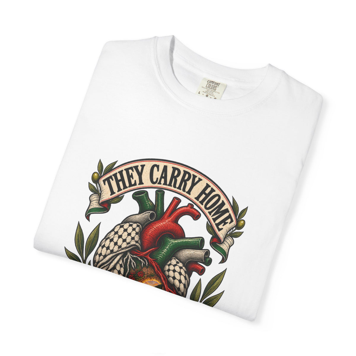 They Carry Home Heart T-Shirt — Free Palestine