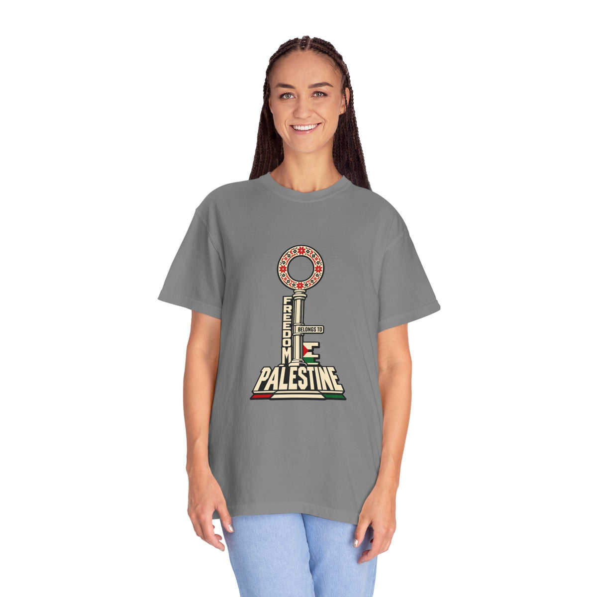 Palestine Freedom Key T-Shirt — Retro Solidarity Graphic Tee