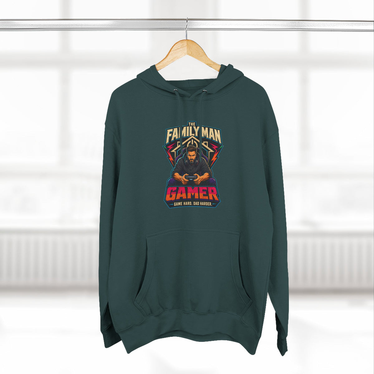 Sweat à capuche "Papa Gamer" — Pull graphique "Papa de famille et Gamer"