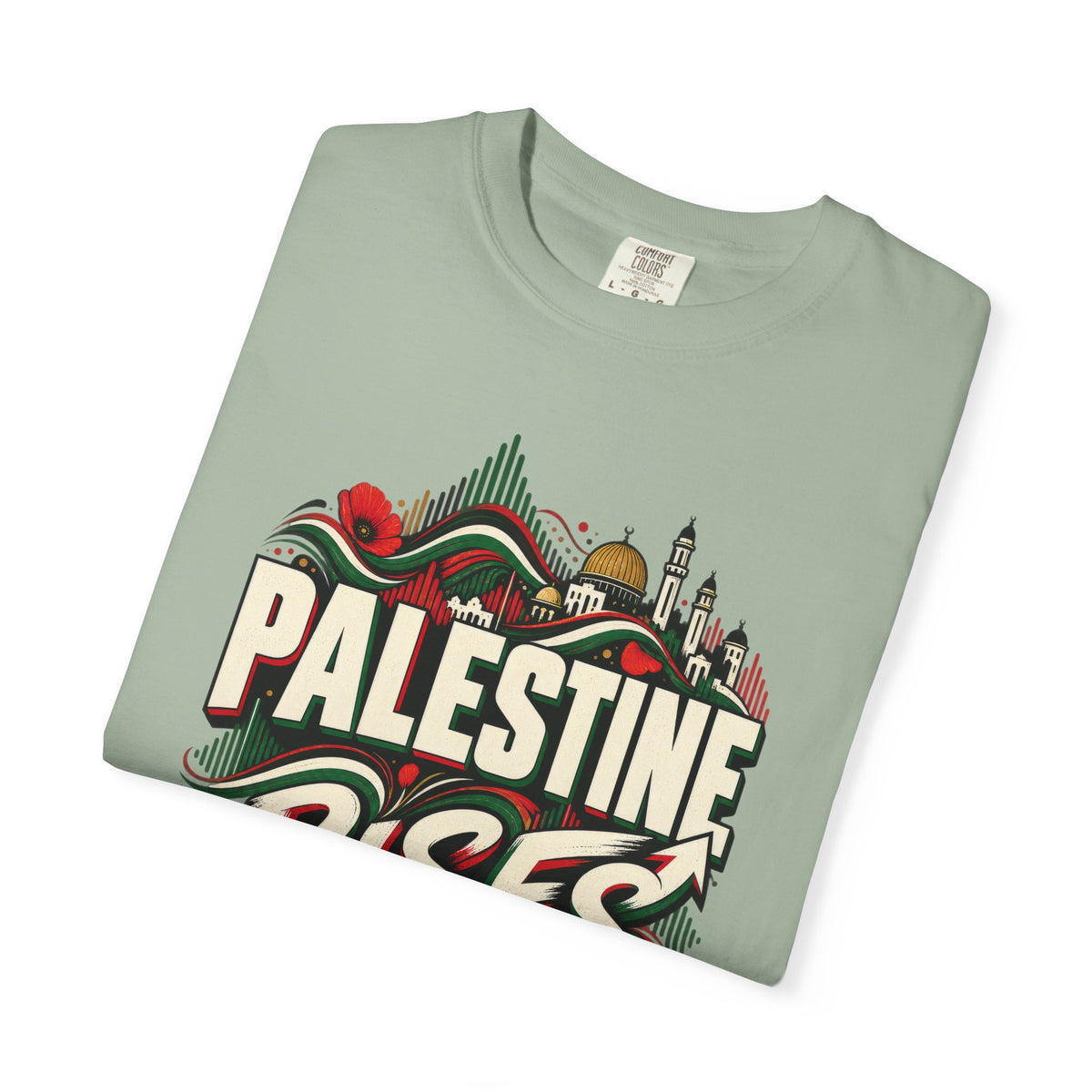 Palestine Rises Graphic T-Shirt — "Palestine Rises in Every Voice" Tee