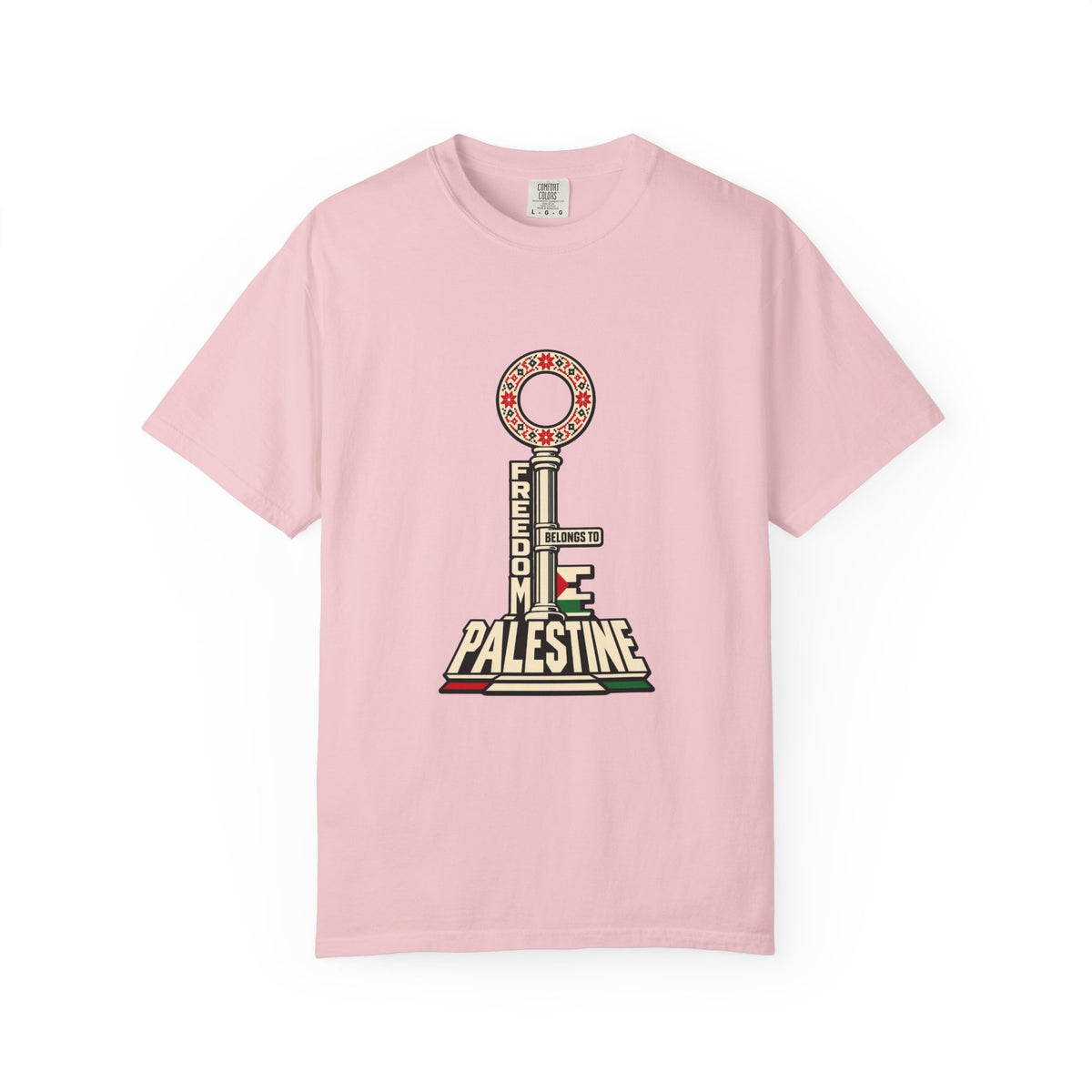 Palestine Freedom Key T-Shirt — Retro Solidarity Graphic Tee