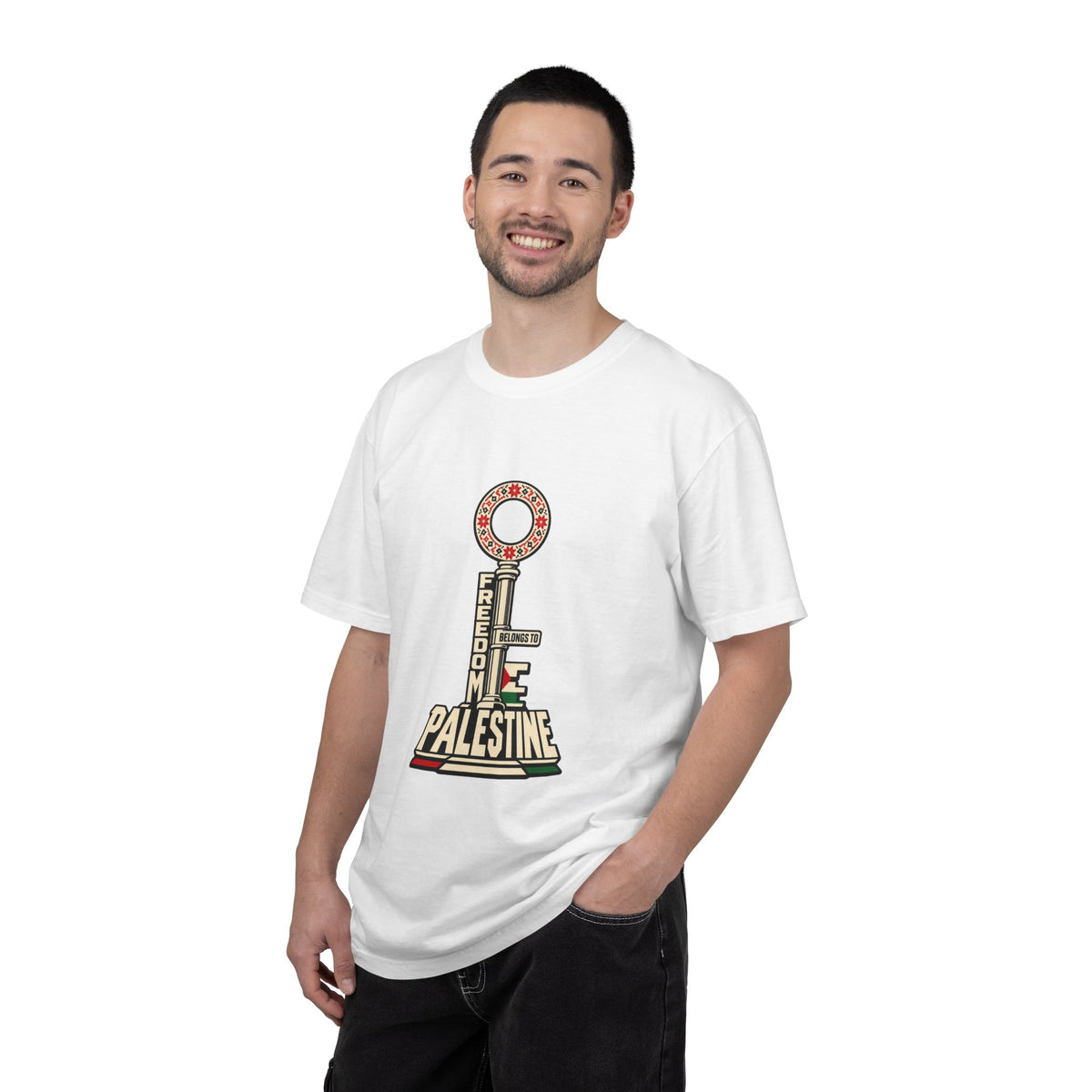 Palestine Freedom Key T-Shirt — Retro Solidarity Graphic Tee
