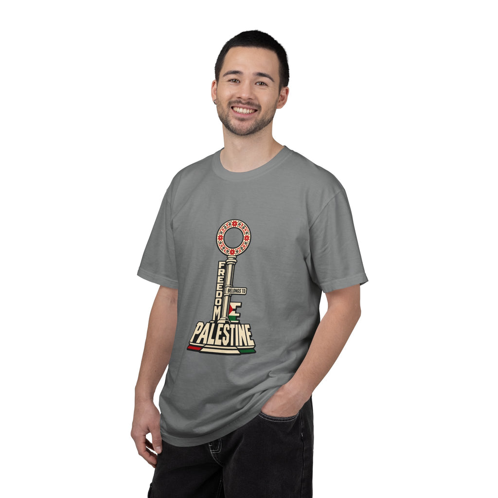Palestine Freedom Key T-Shirt — Retro Solidarity Graphic Tee