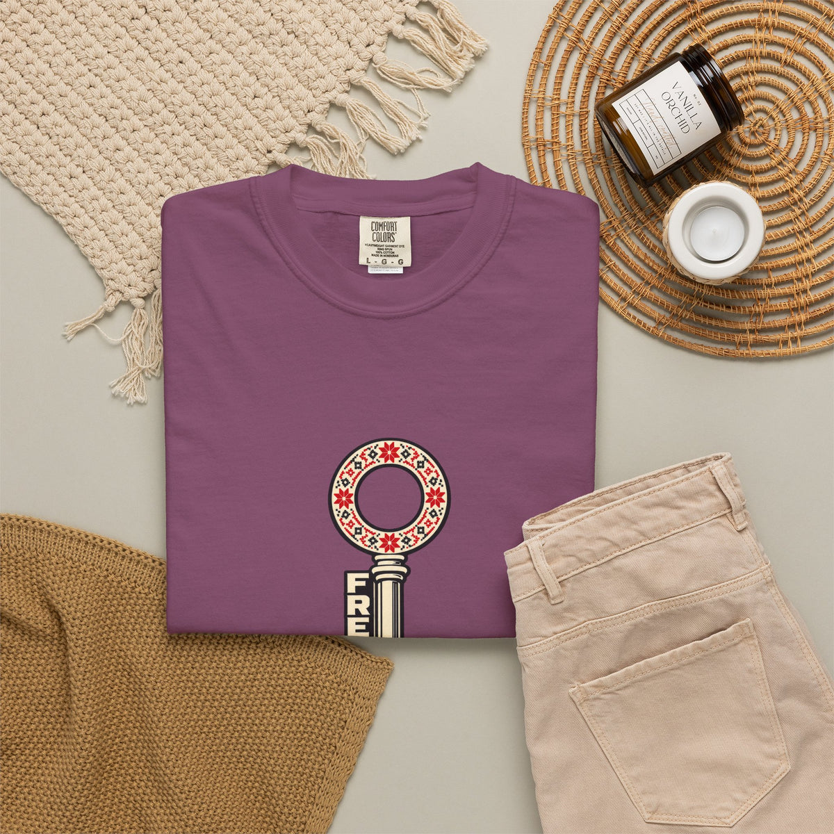 Palestine Freedom Key T-Shirt — Retro Solidarity Graphic Tee