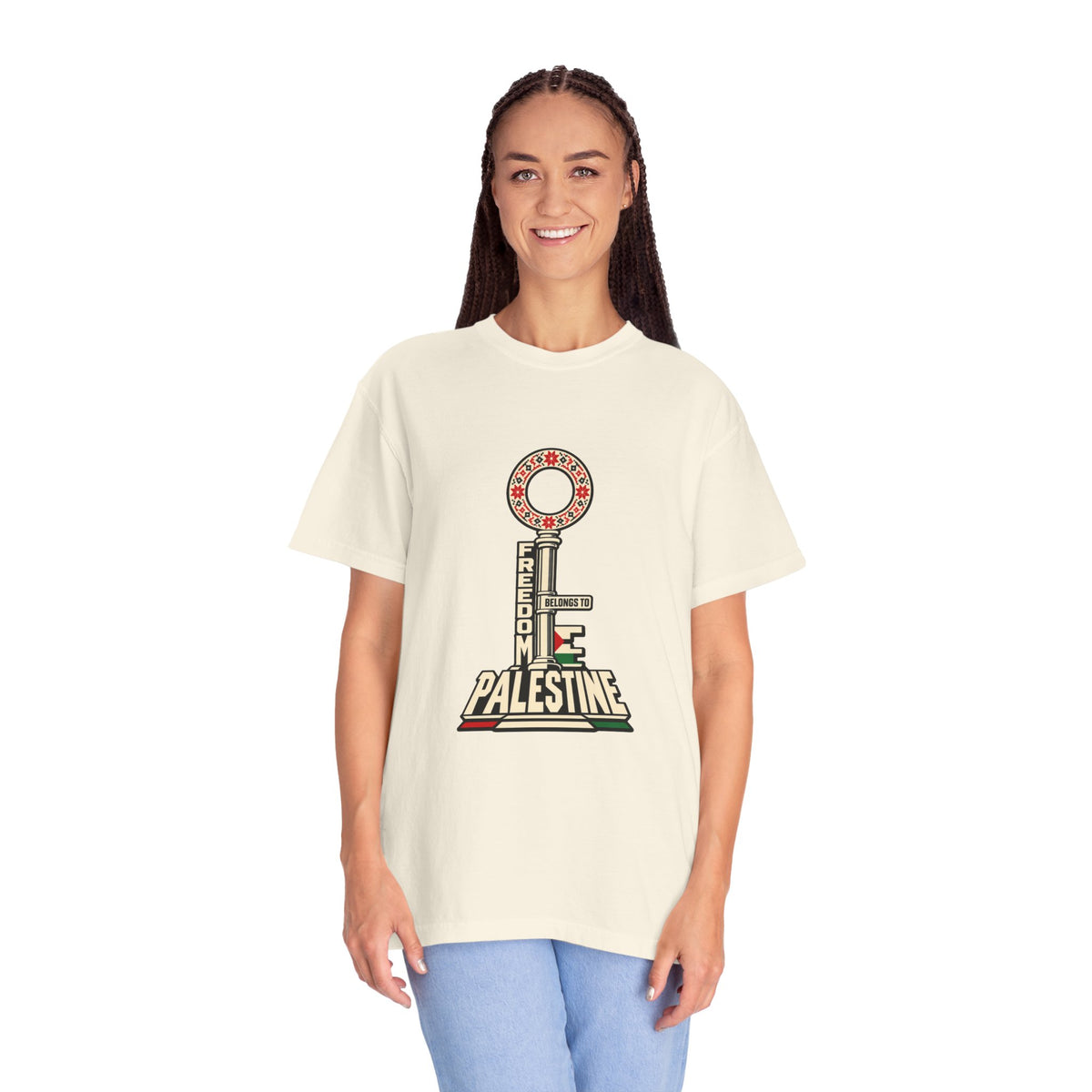 Palestine Freedom Key T-Shirt — Retro Solidarity Graphic Tee