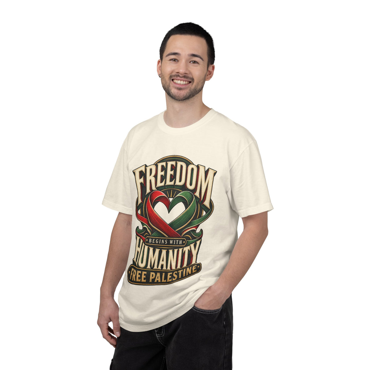 Freedom Begins With Humanity "Free Palestine" T-Shirt