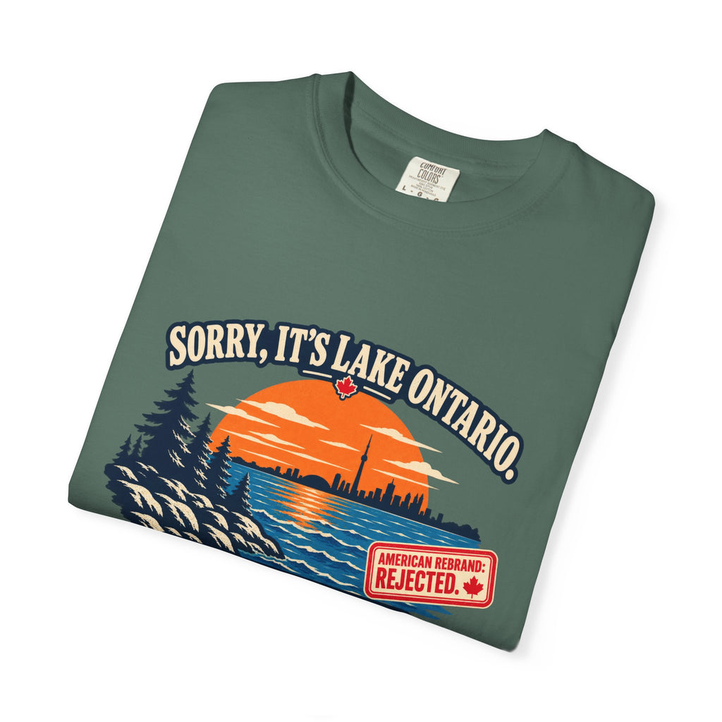 Lake Ontario Sunset T-Shirt — "Sorry, It's Lake Ontario" - Lake America Rejected