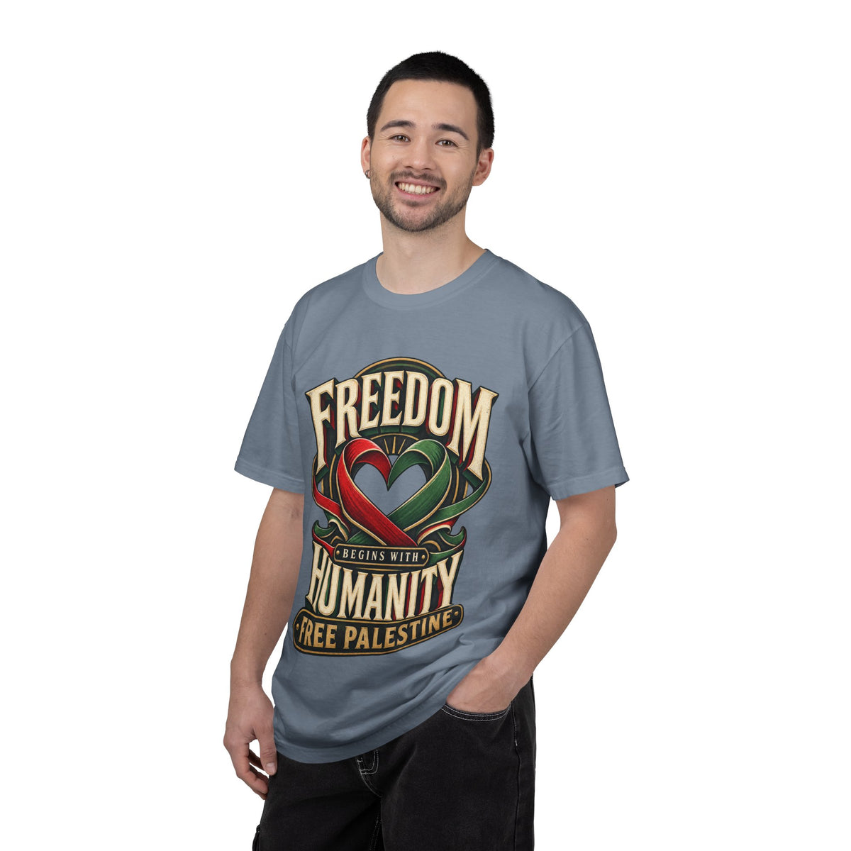 Freedom Begins With Humanity "Free Palestine" T-Shirt