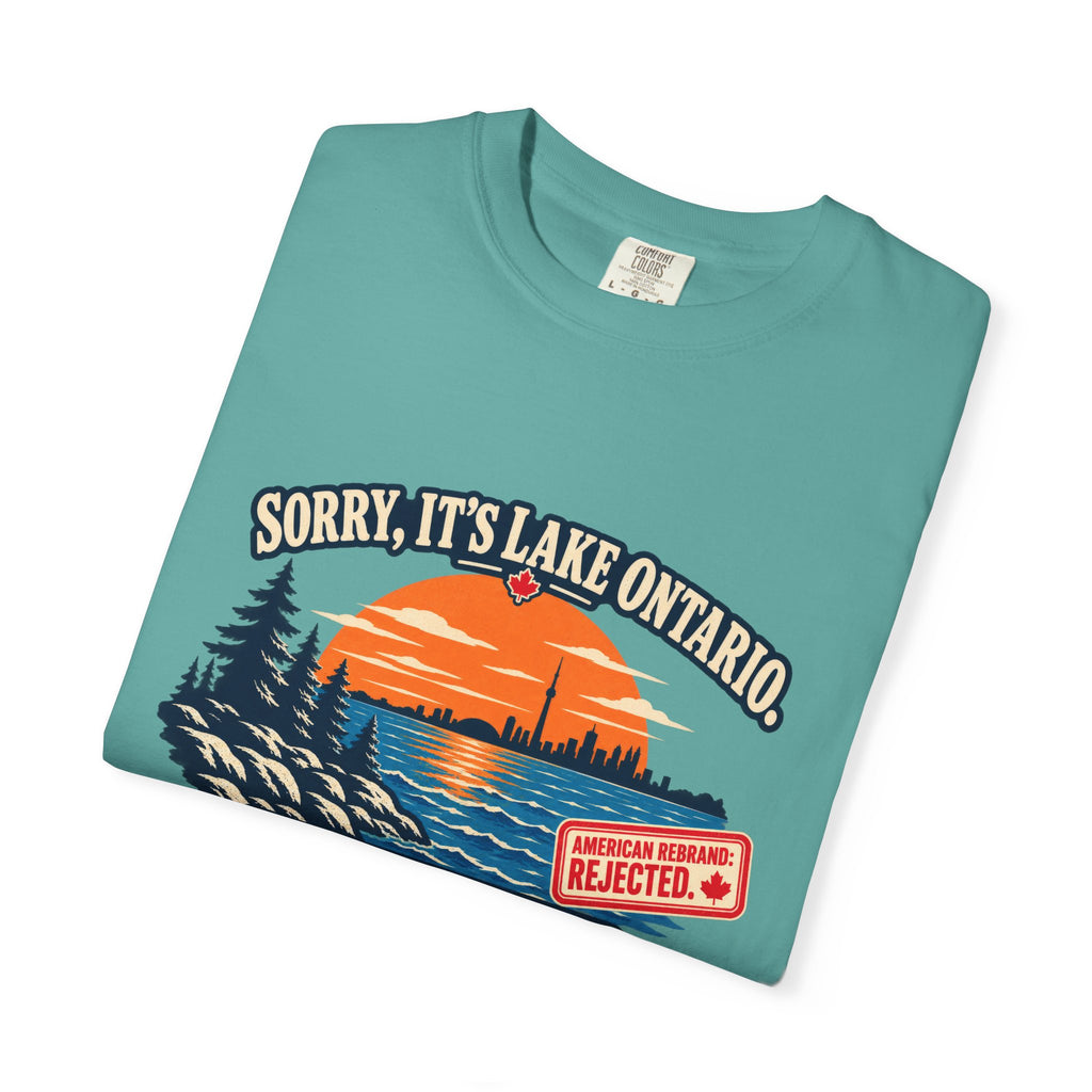 Lake Ontario Sunset T-Shirt — "Sorry, It's Lake Ontario" - Lake America Rejected