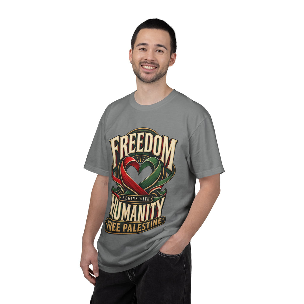 Freedom Begins With Humanity "Free Palestine" T-Shirt