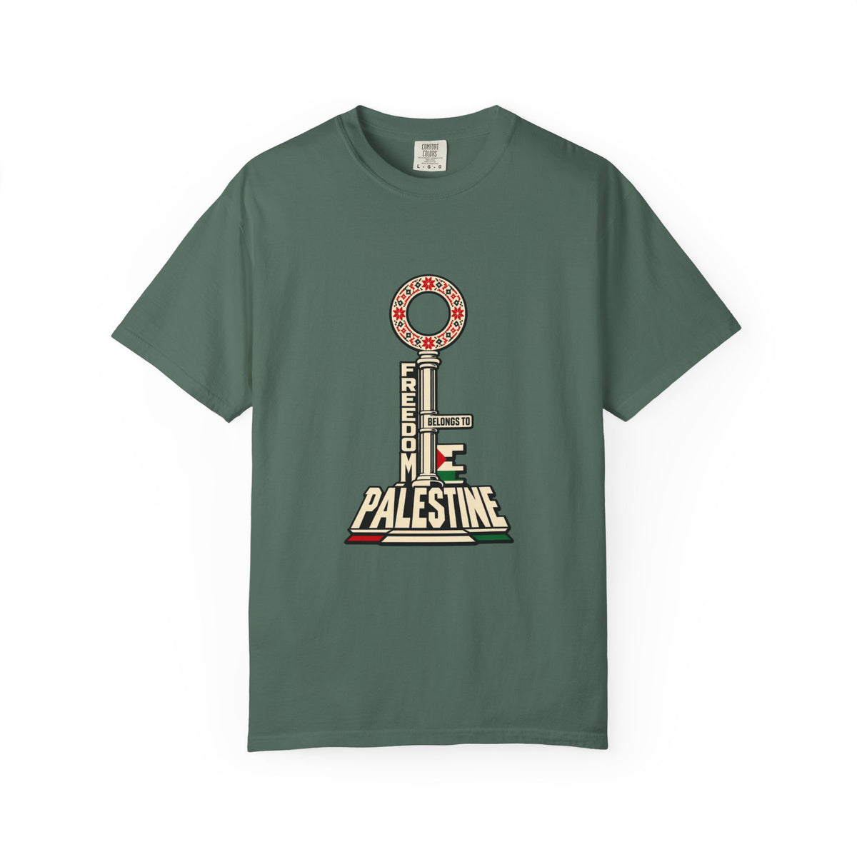 Palestine Freedom Key T-Shirt — Retro Solidarity Graphic Tee